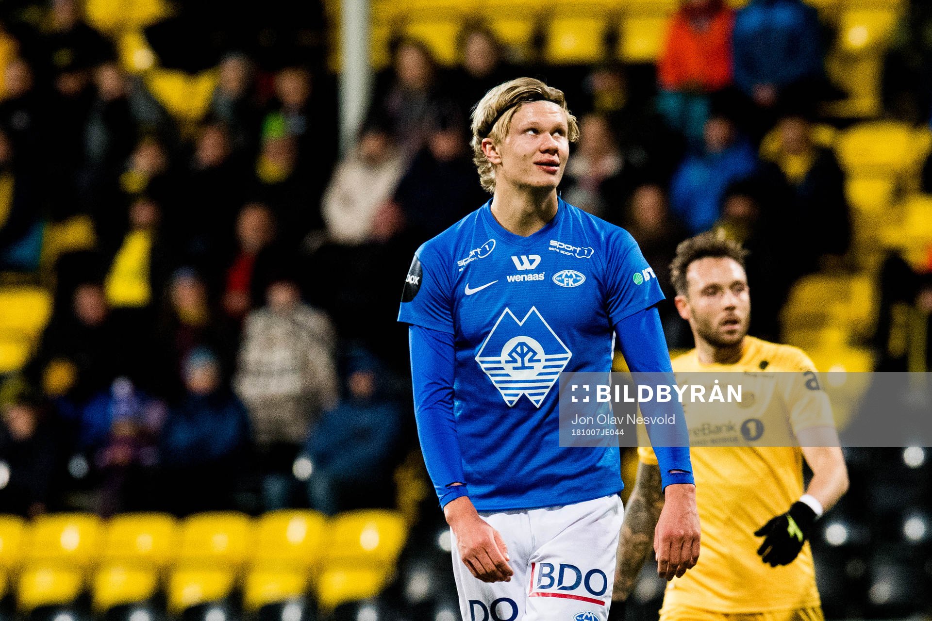 Erling Braut Håland of Molde reacts