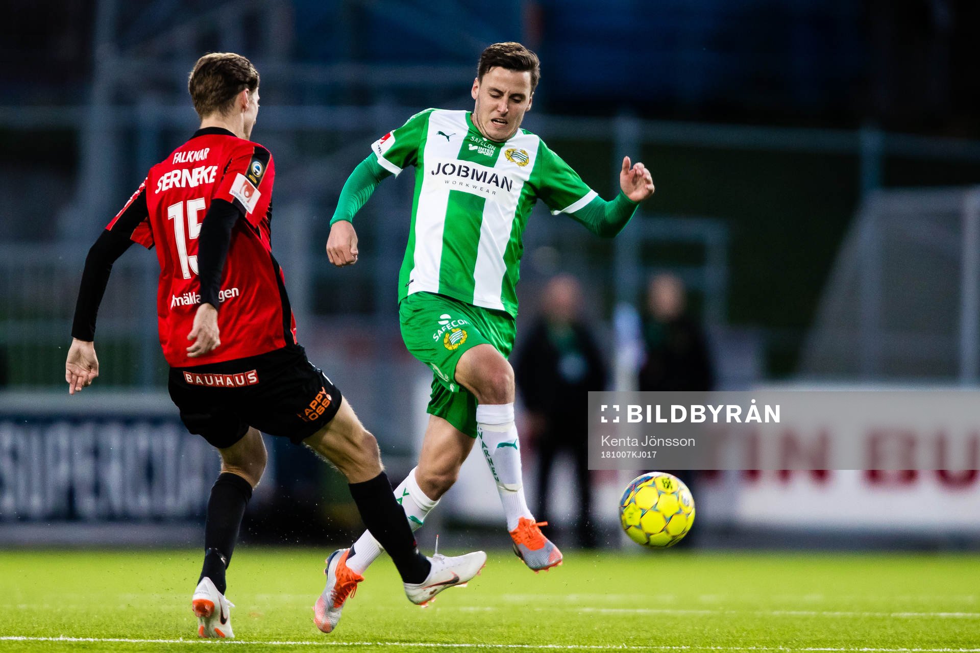 Hammarbys Jeppe Andersen och Brommapojkarnas Johan Falkmar