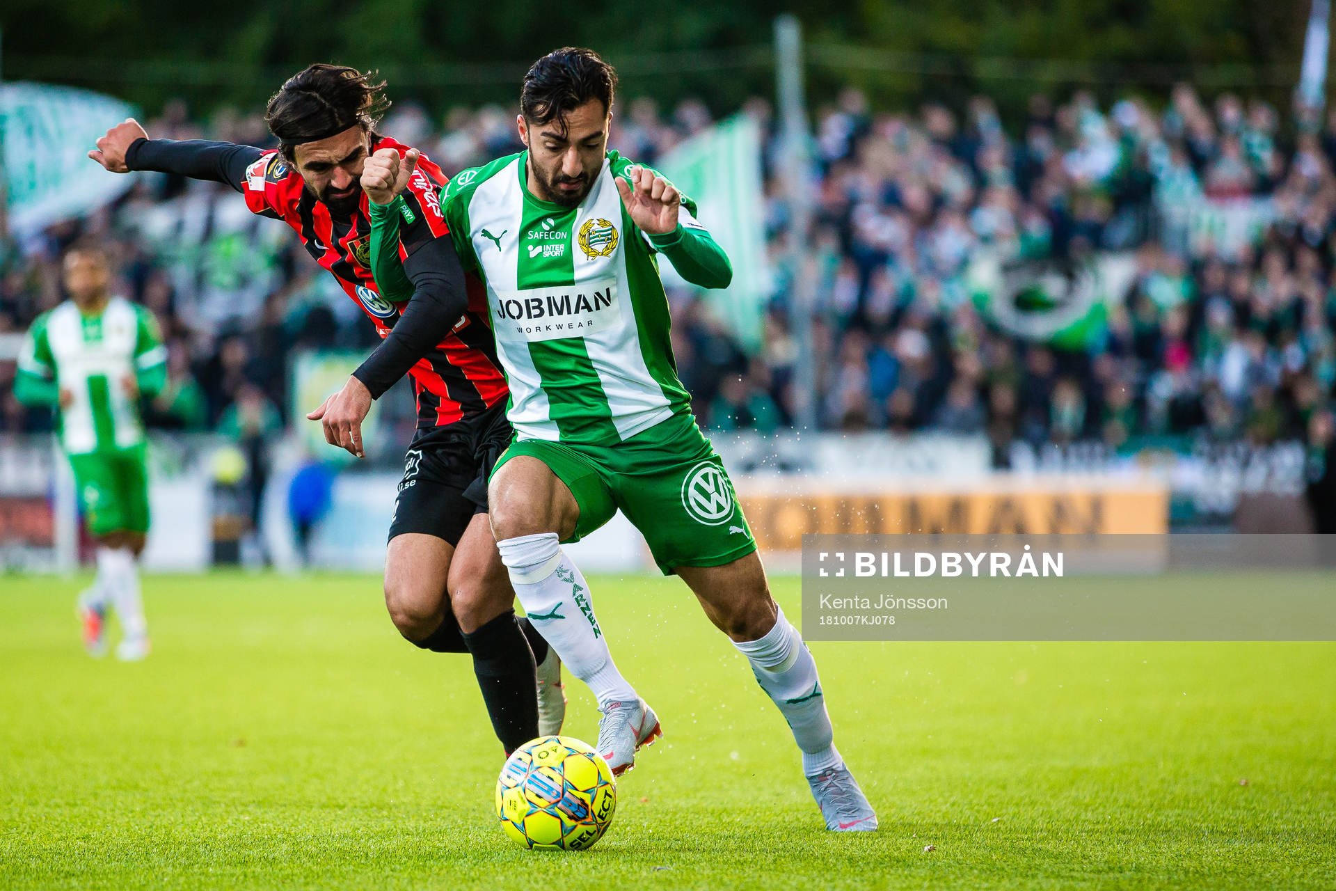 Hammarbys Jiloan Hamad och Brommapojkarnas Markus Gustafsson