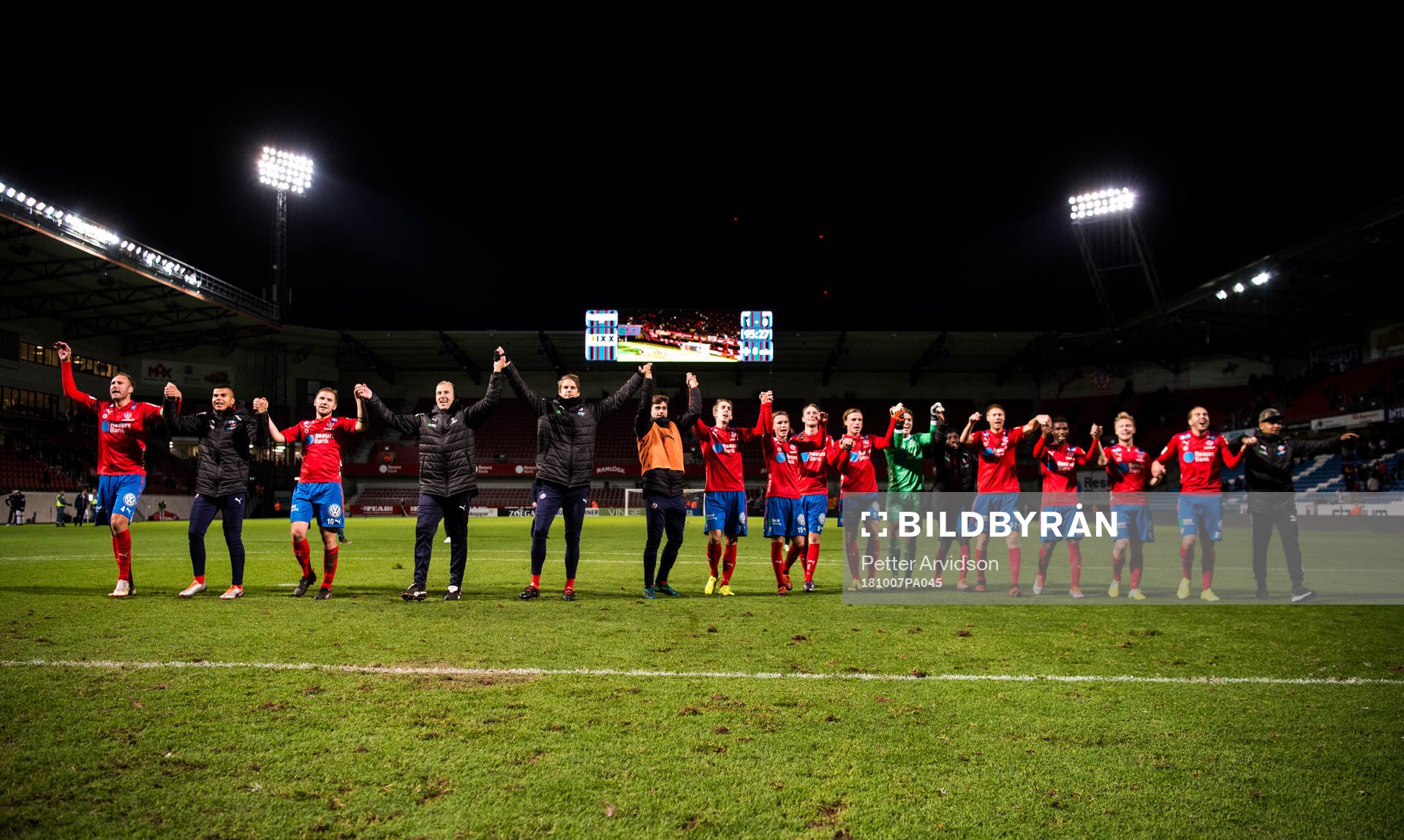 Helsingborgs spelare jublar