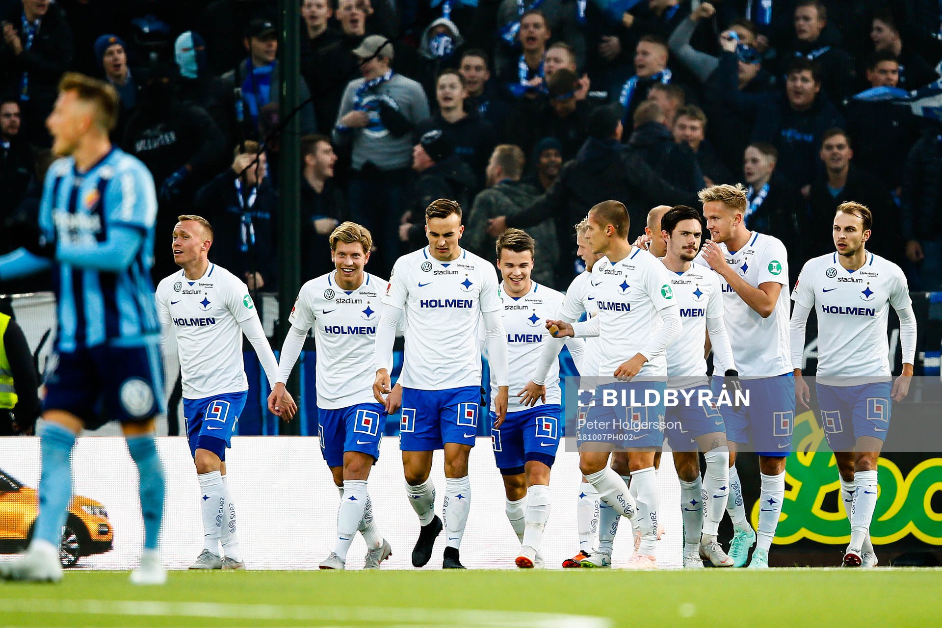 Norrköpings spelare jublar