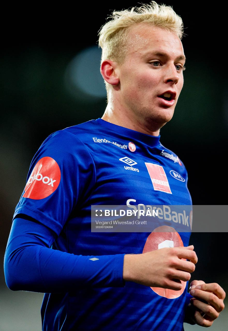 Sondre Sørløkk of Ranheim during the Eliteserien match between Odd and Ranheim on October 7, 2018 in Skien.