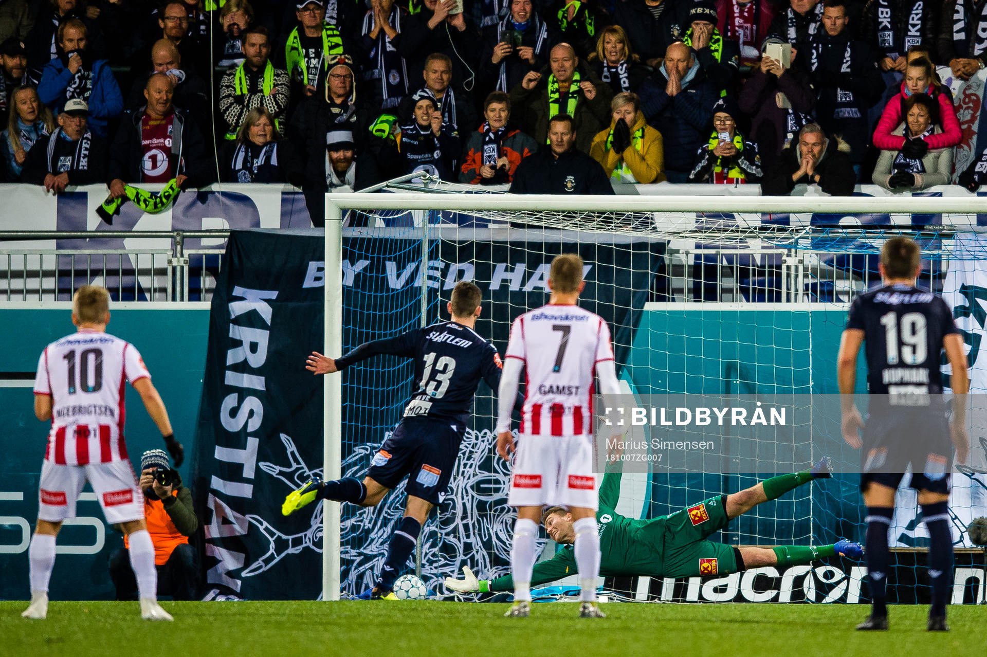 Bendik Bye of Kristiansund scores the  3-0 goal