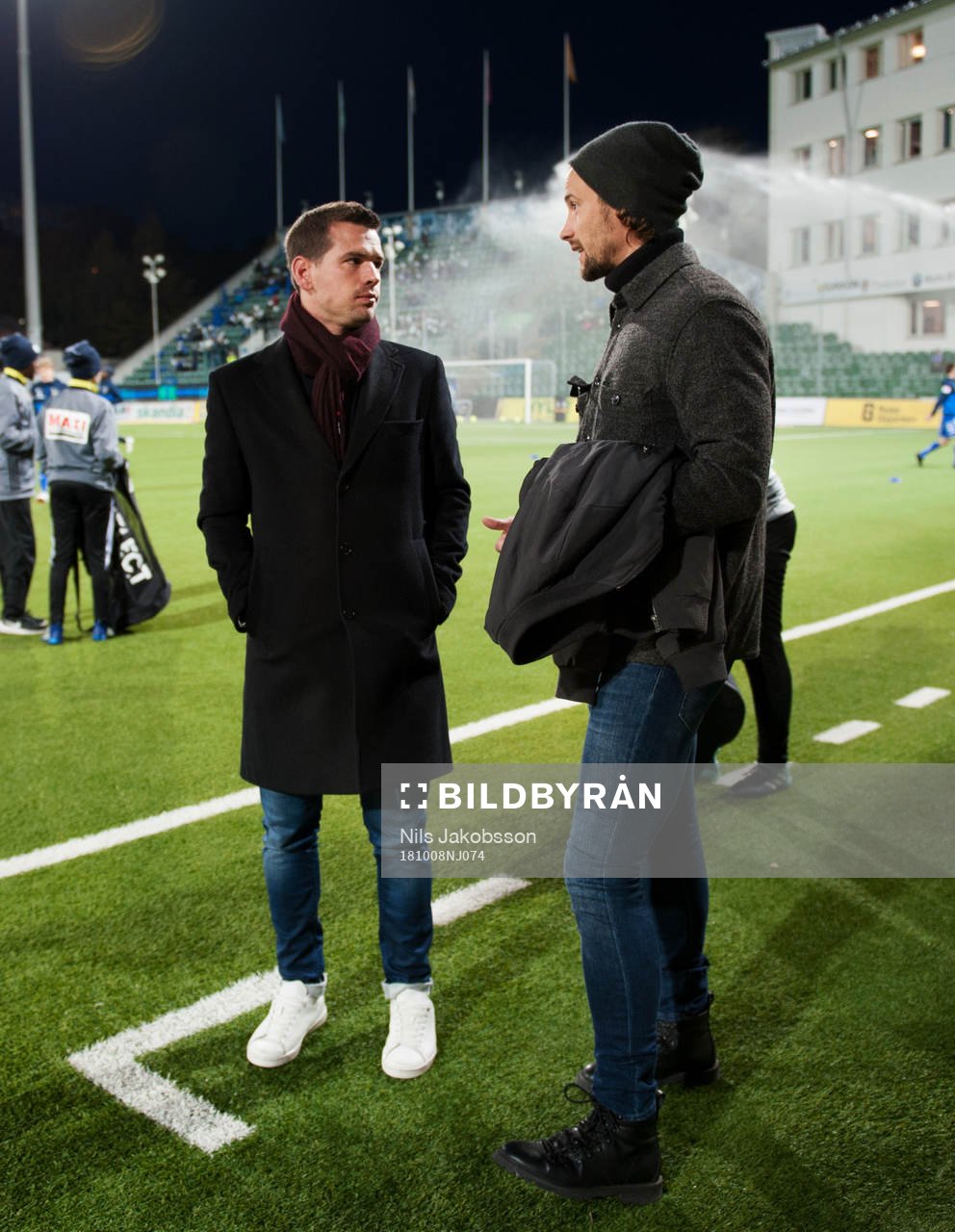 Sundsvalls Linus Hallenius och assisterande tränare Ferran