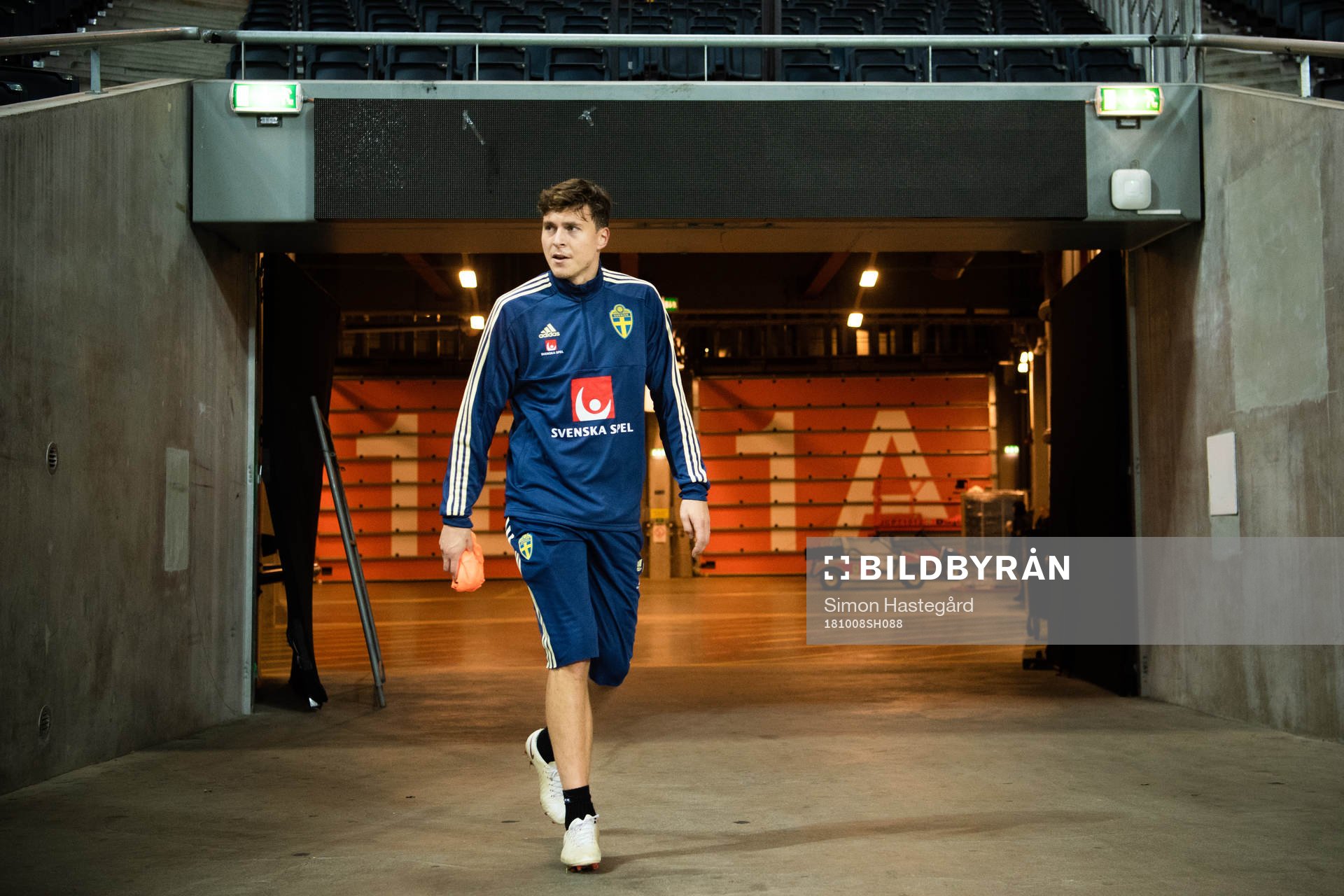 Sverige Victor Nilsson Lindelöf under en träning med Sveriges fotbollslandslag inför Nations League den 8 oktober 2018 i Stockholm.