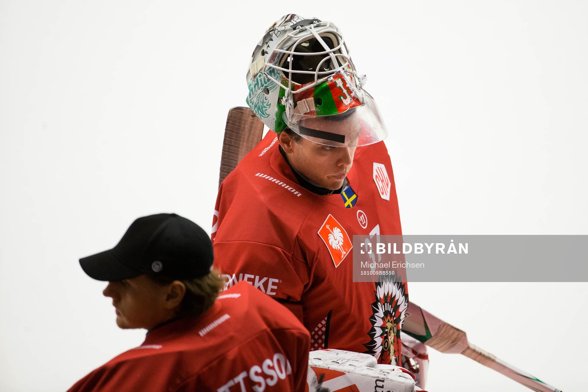 Goalkeeper Johan Gustafsson and goalkeeper Johan Mattsson