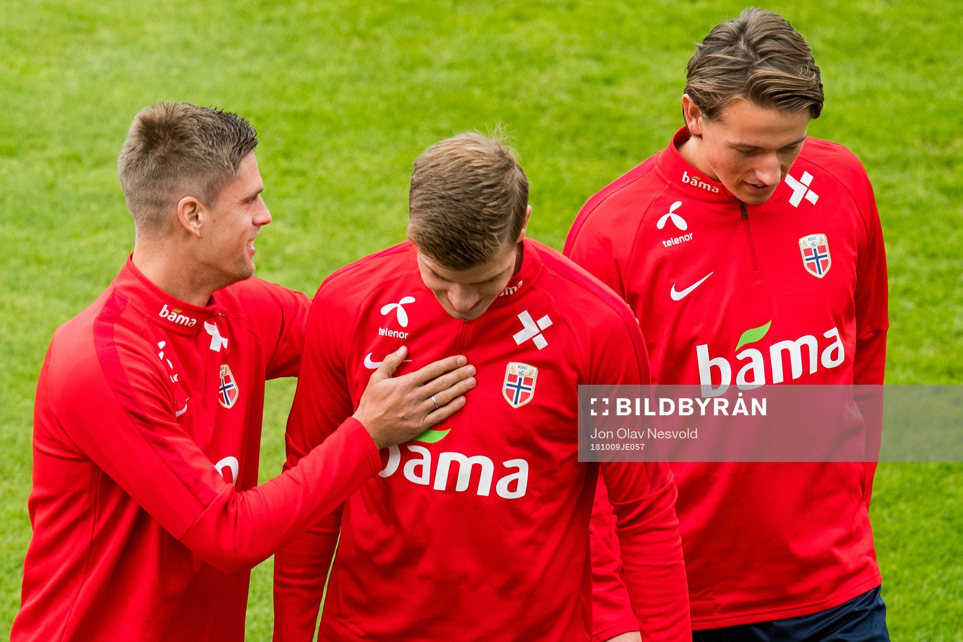 Markus Henriksen, Alexander Sørloth and Sander Berge of