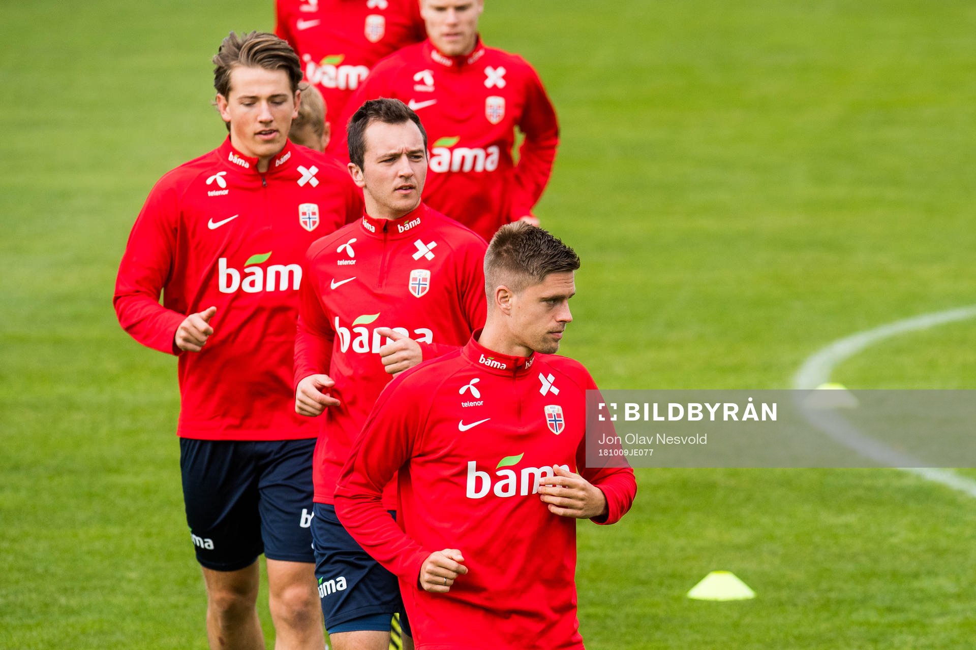 Sander Berge, Even Hovland and Markus Henriksen of Norway