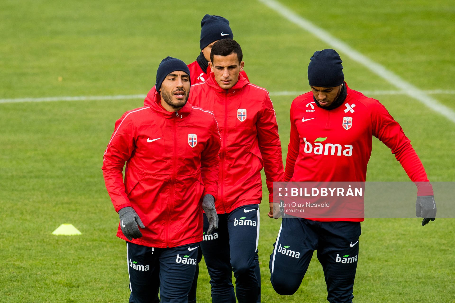 Haitam Aleesami, Omar Elabdellaoui and Joshua King of Norway