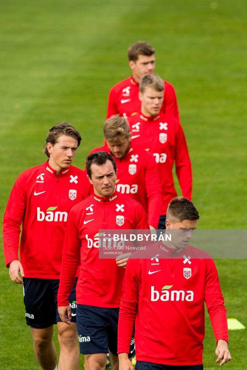 Sander Berge, Even Hovland and Markus Henriksen of Norway