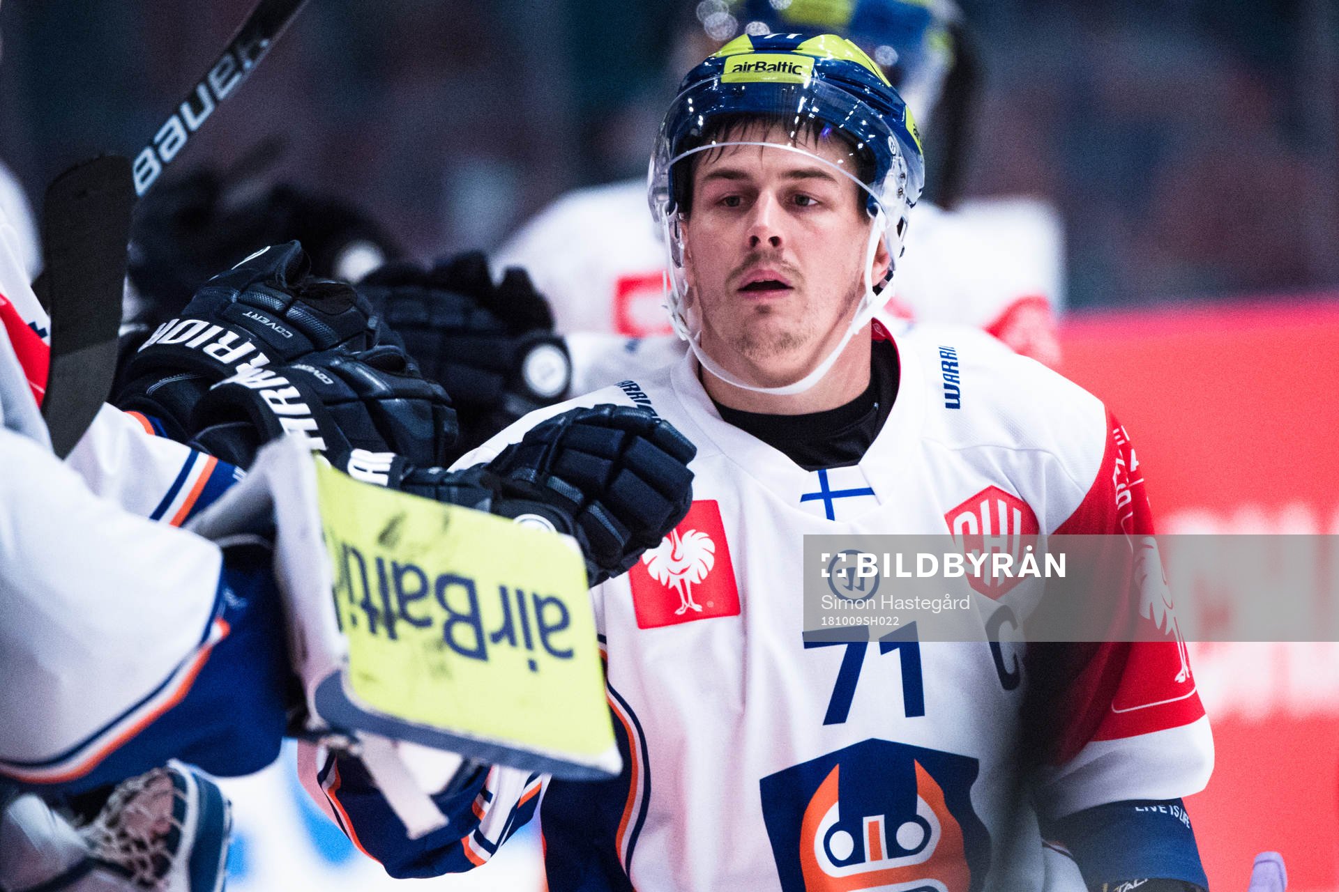 Kristian Kuusela of Tappara celebrate the 1-3 goal