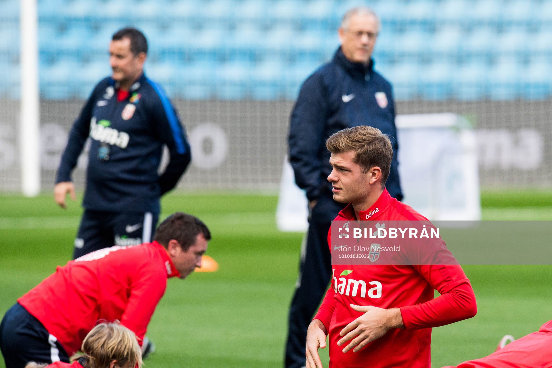 Lars Lagerbäck, head coach of Norway, and Alexander