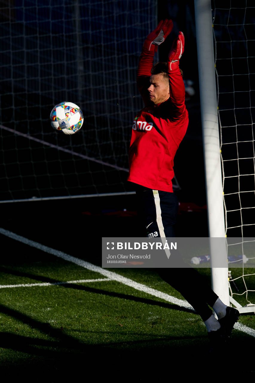 Goalkeeper Ørjan Håskjold Nyland of Norway