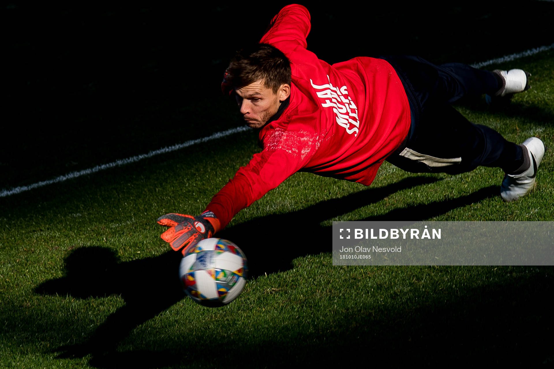 Goalkeeper Rune Almenning Jarstein of Norway