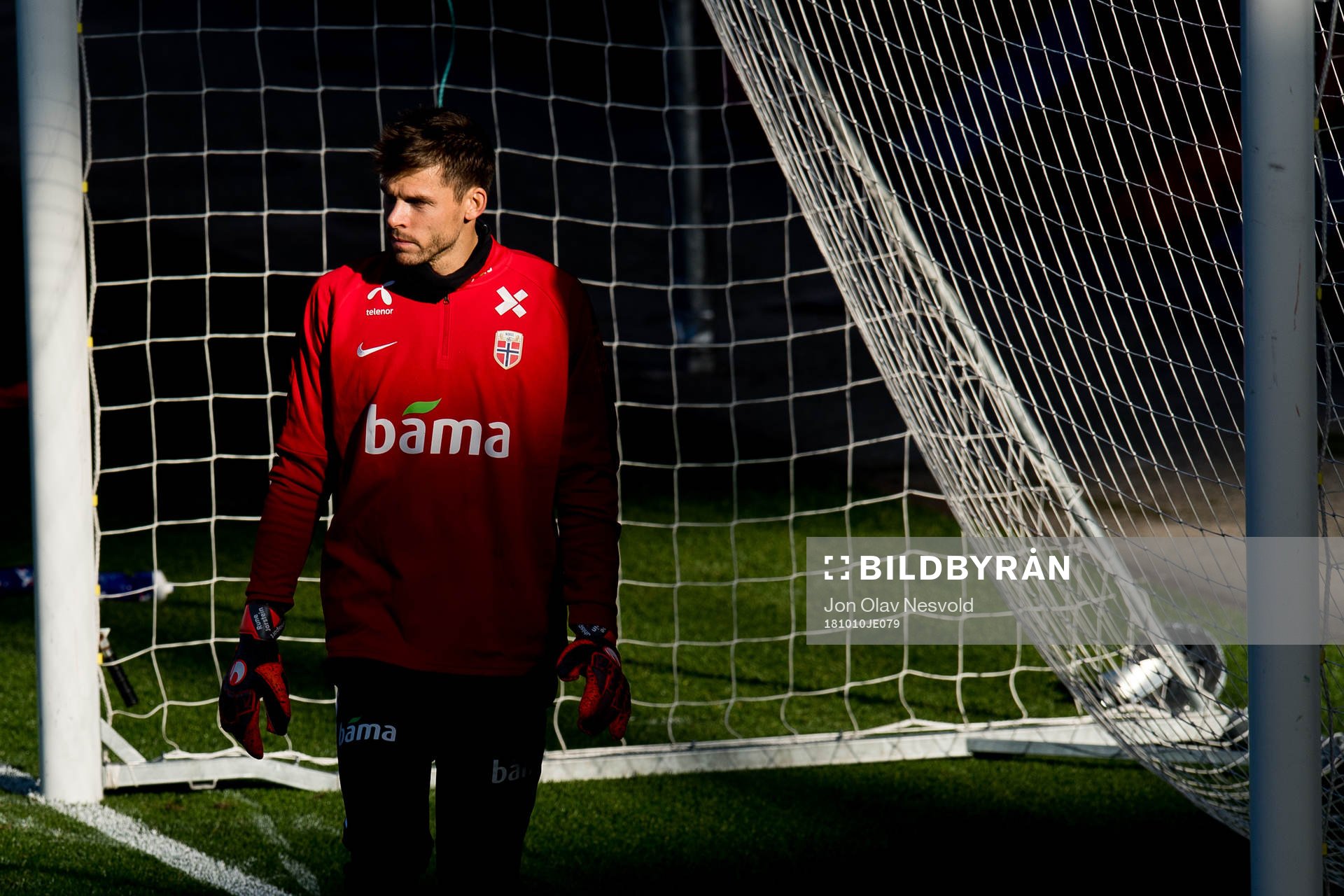 Goalkeeper Rune Almenning Jarstein of Norway