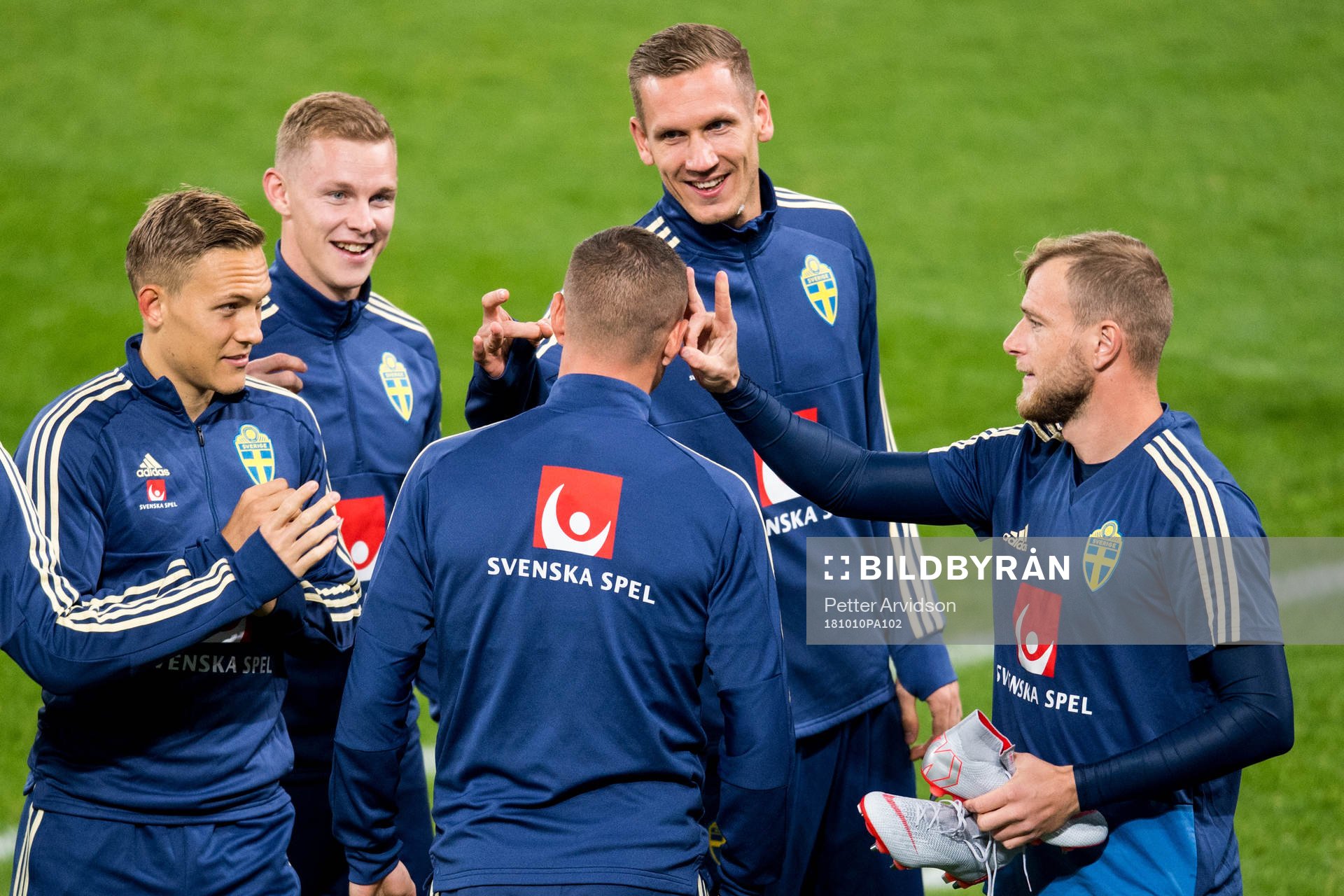 Ludwig Augustinsson, Emil Krafth, goalkeeper Robin Olsen