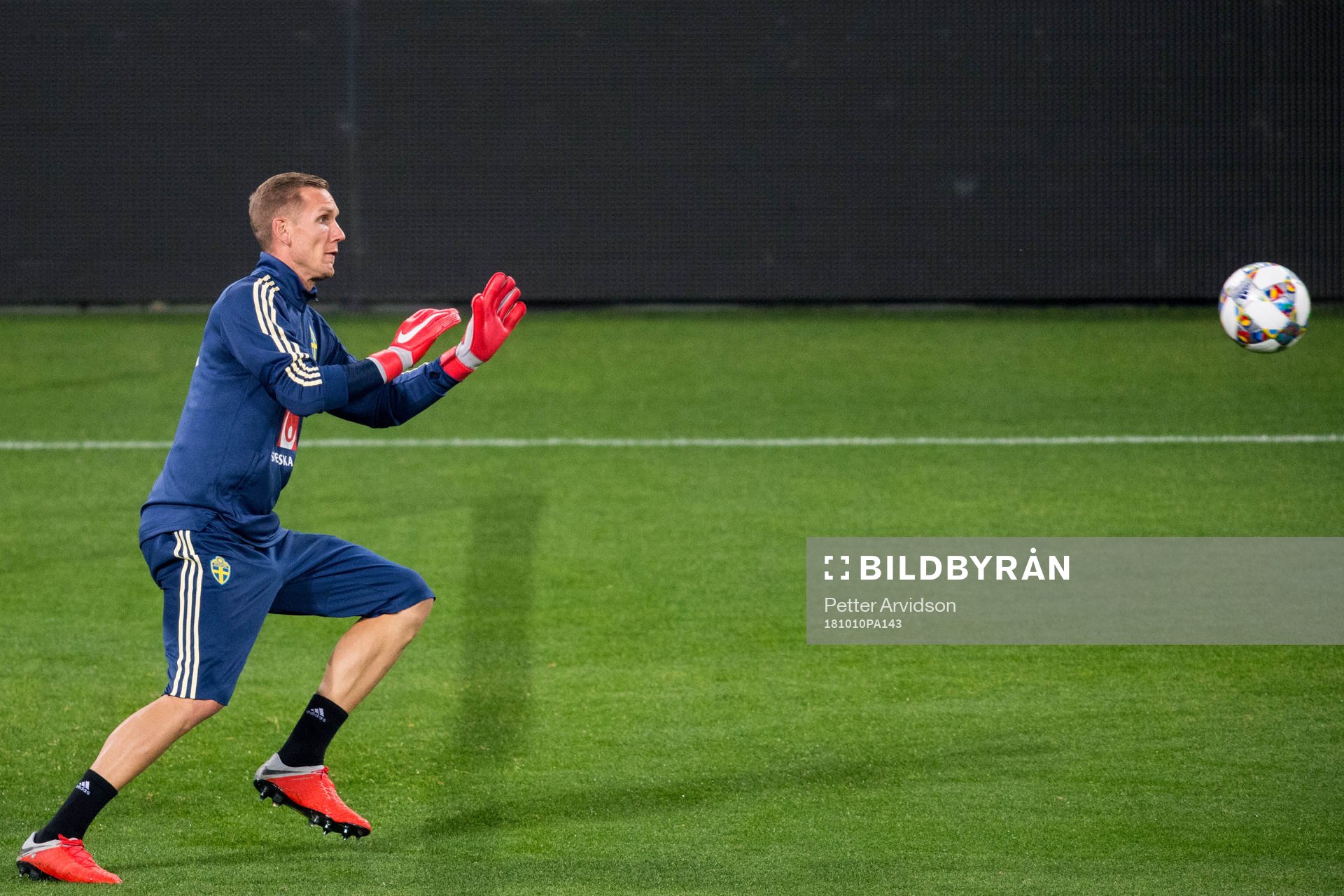 Goalkeeper Robin Olsen of Sweden
