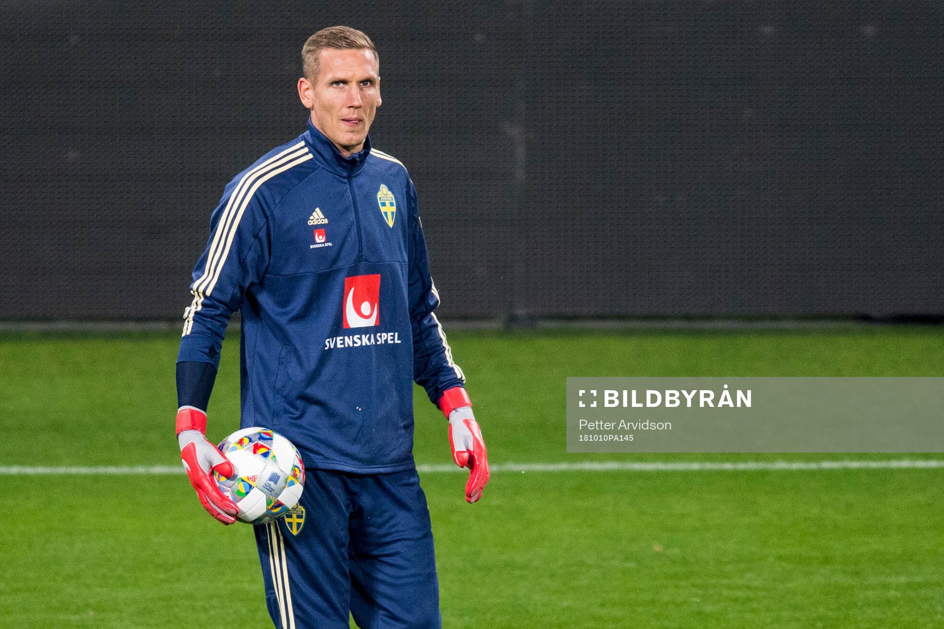 Goalkeeper Robin Olsen of Sweden