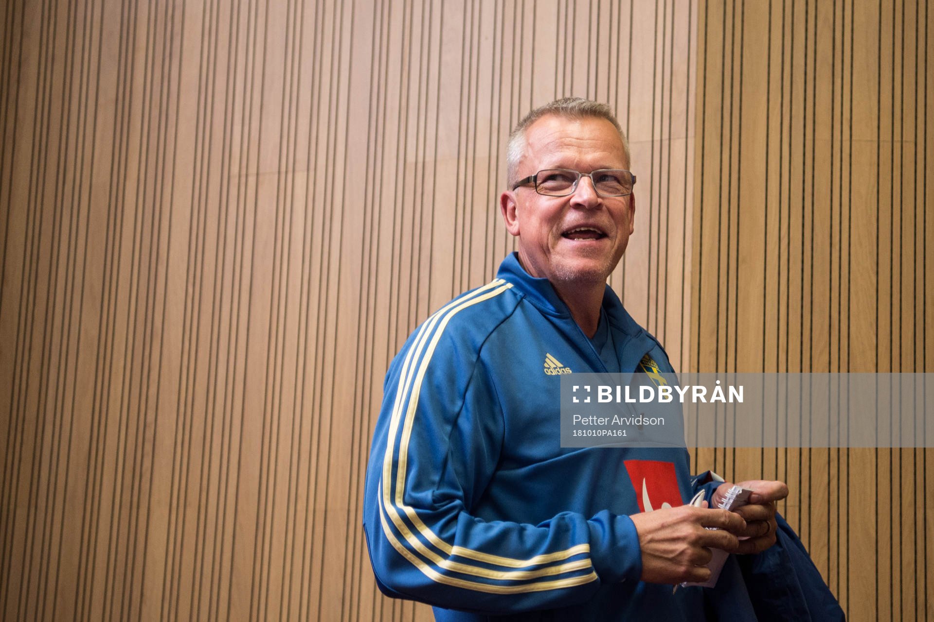 Head coach Janne Andersson of Sweden after a press conference on October 10, 2018 in Kaliningrad.
