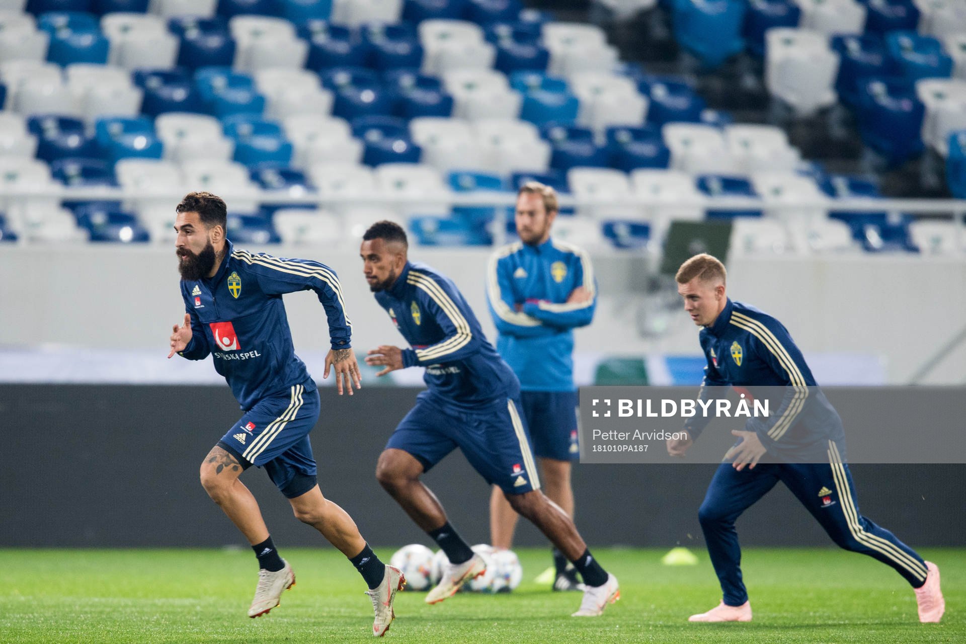 Jimmy Durmaz, Isaac Kiese Thelin and Emil Krafth of Sweden
