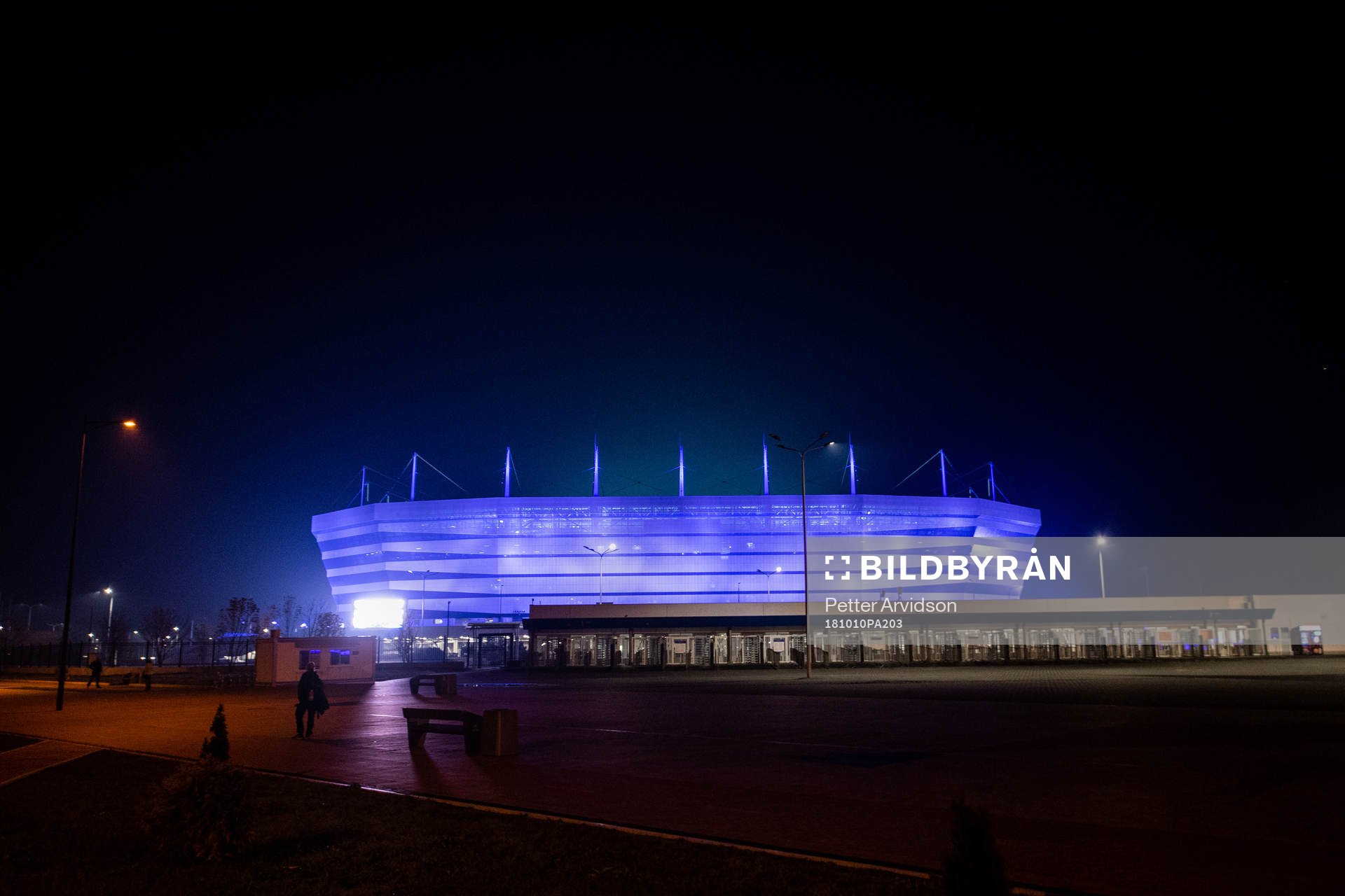Kaliningrad stadium after a training session with Swedens national team on October 10, 2018 in Kaliningrad.