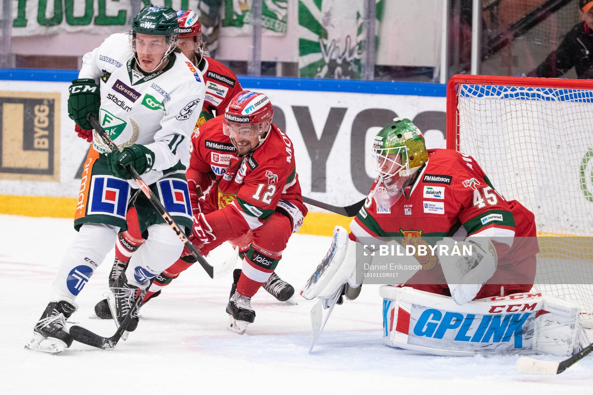 Färjestads Joakim Nygård och Moras Kevin Gagné och Moras