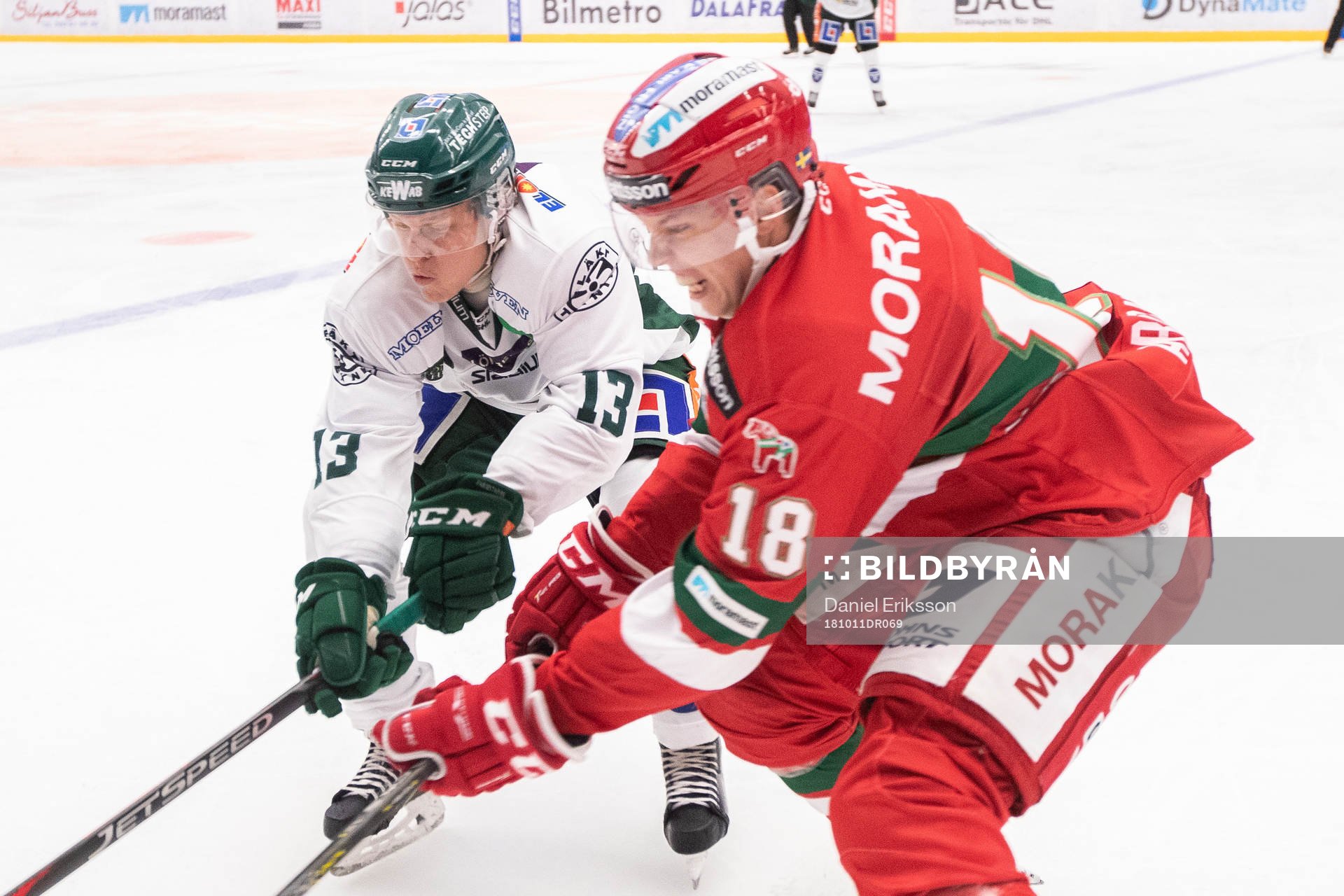 Färjestads Daniel Viksten och Moras Emil Aronsson