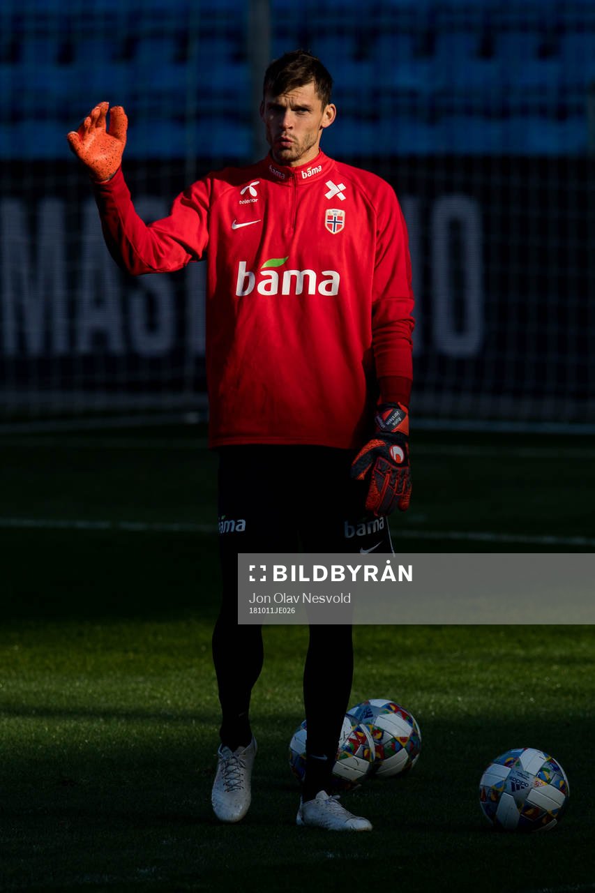 Goalkeeper Rune Almenning Jarstein of Norway