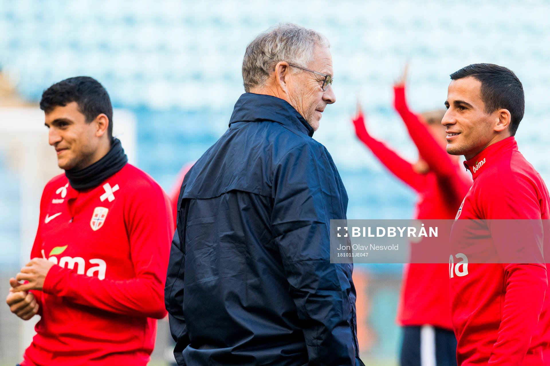 Mohamed Elyounoussi of Norway, Lars Lagerbäck, head coach