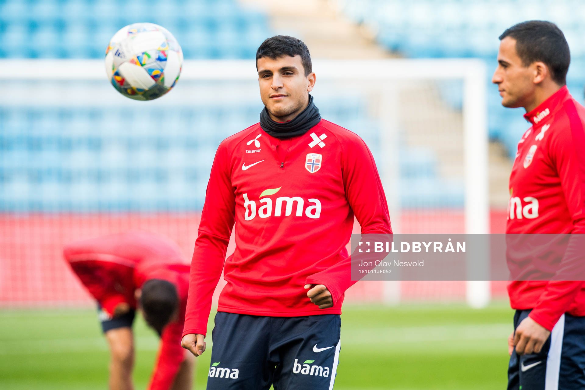 Mohamed Elyounoussi and Omar Elabdellaoui of Norway