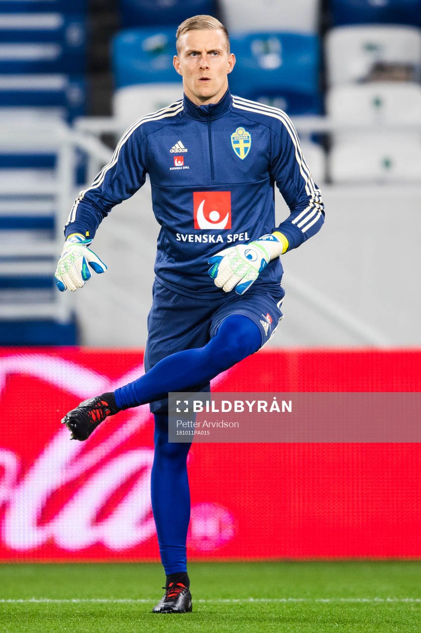 Goalkeeper Karl-Johan Johnsson of Sweden