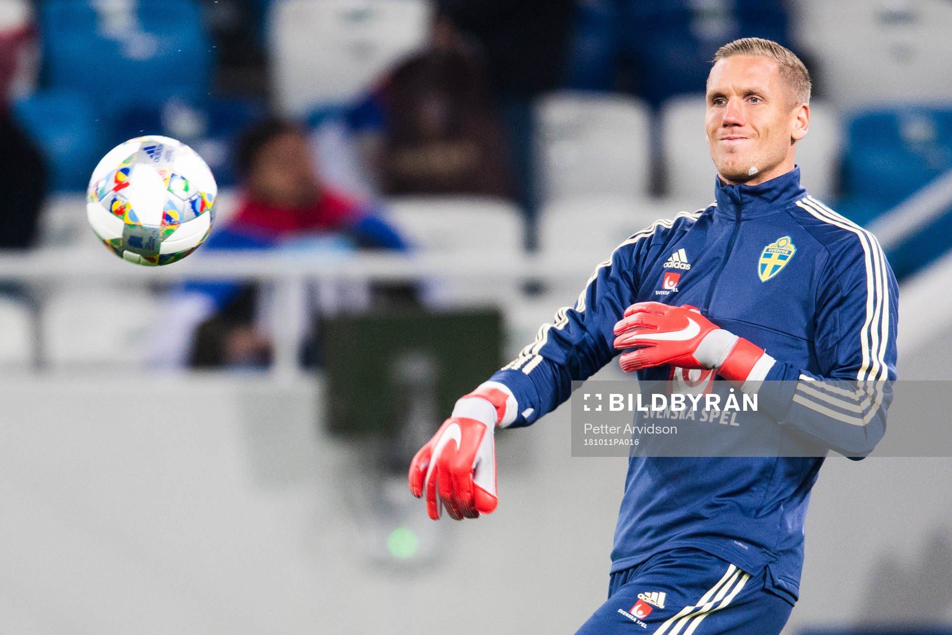 Goalkeeper Robin Olsen of Sweden