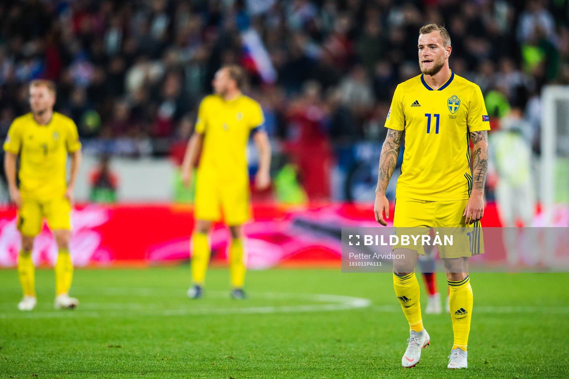 John Guidetti of Sweden looks dejected