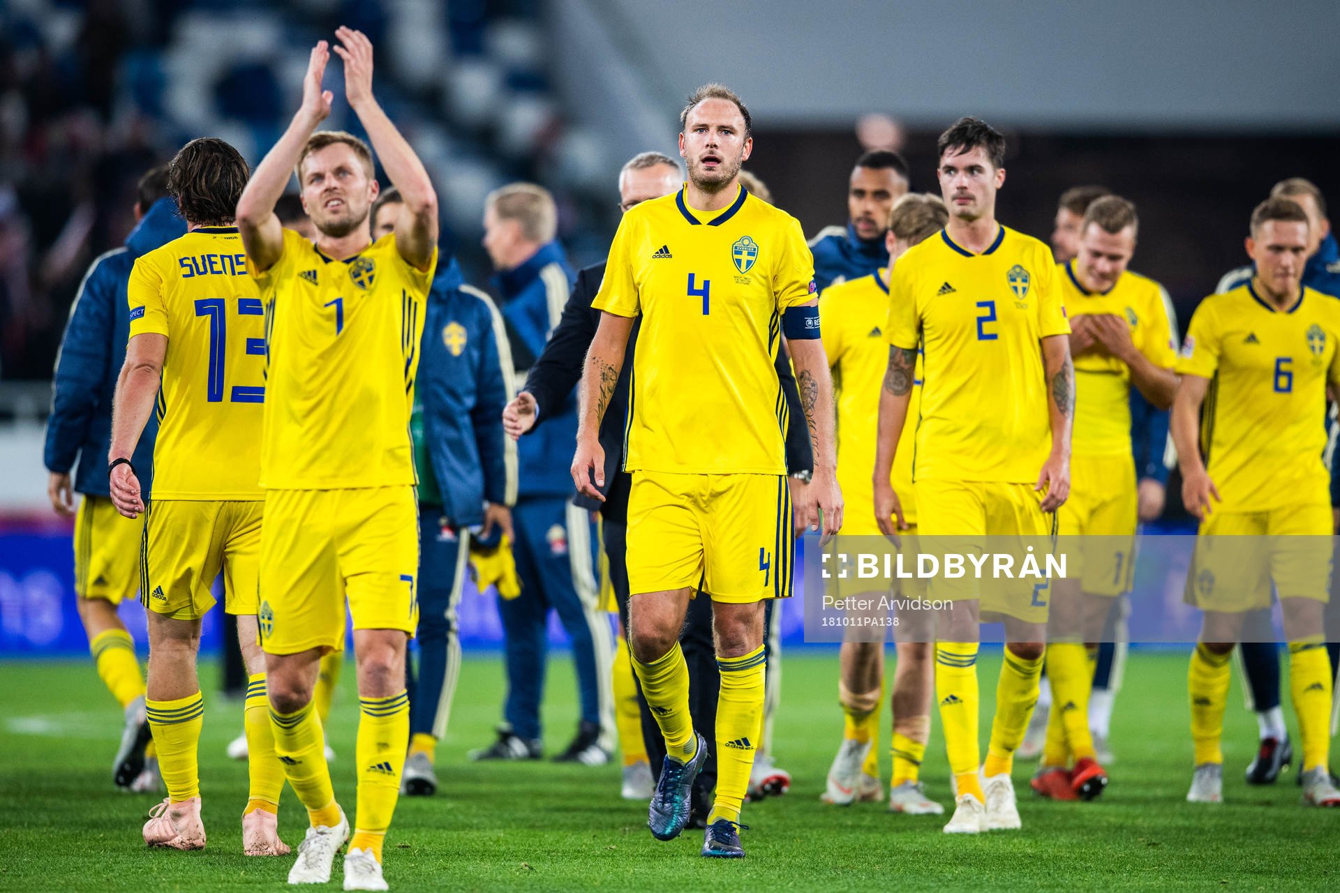 Andreas Granqvist of Sweden looks dejected