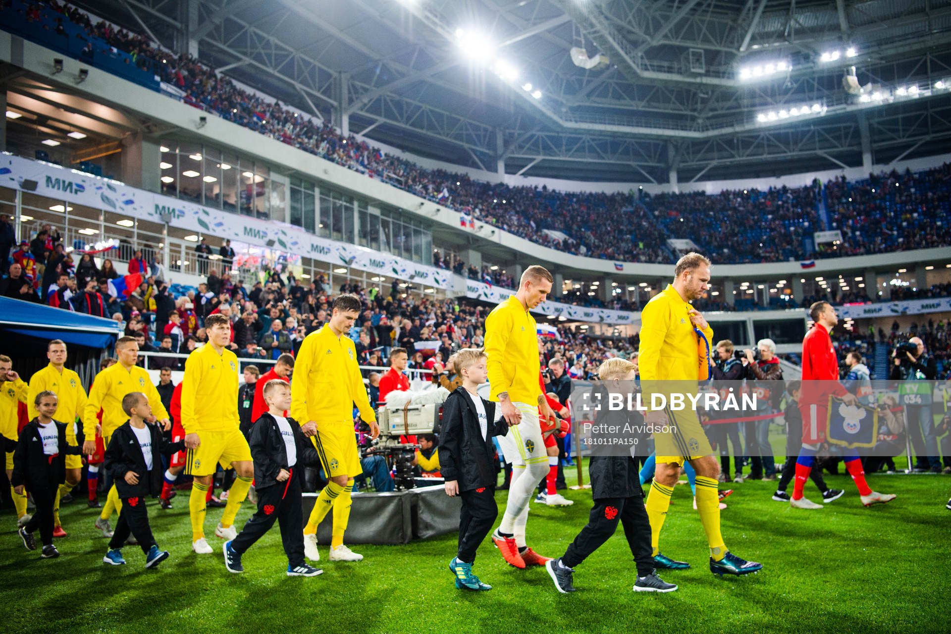 Andreas Granqvist of Sweden enters the pitch