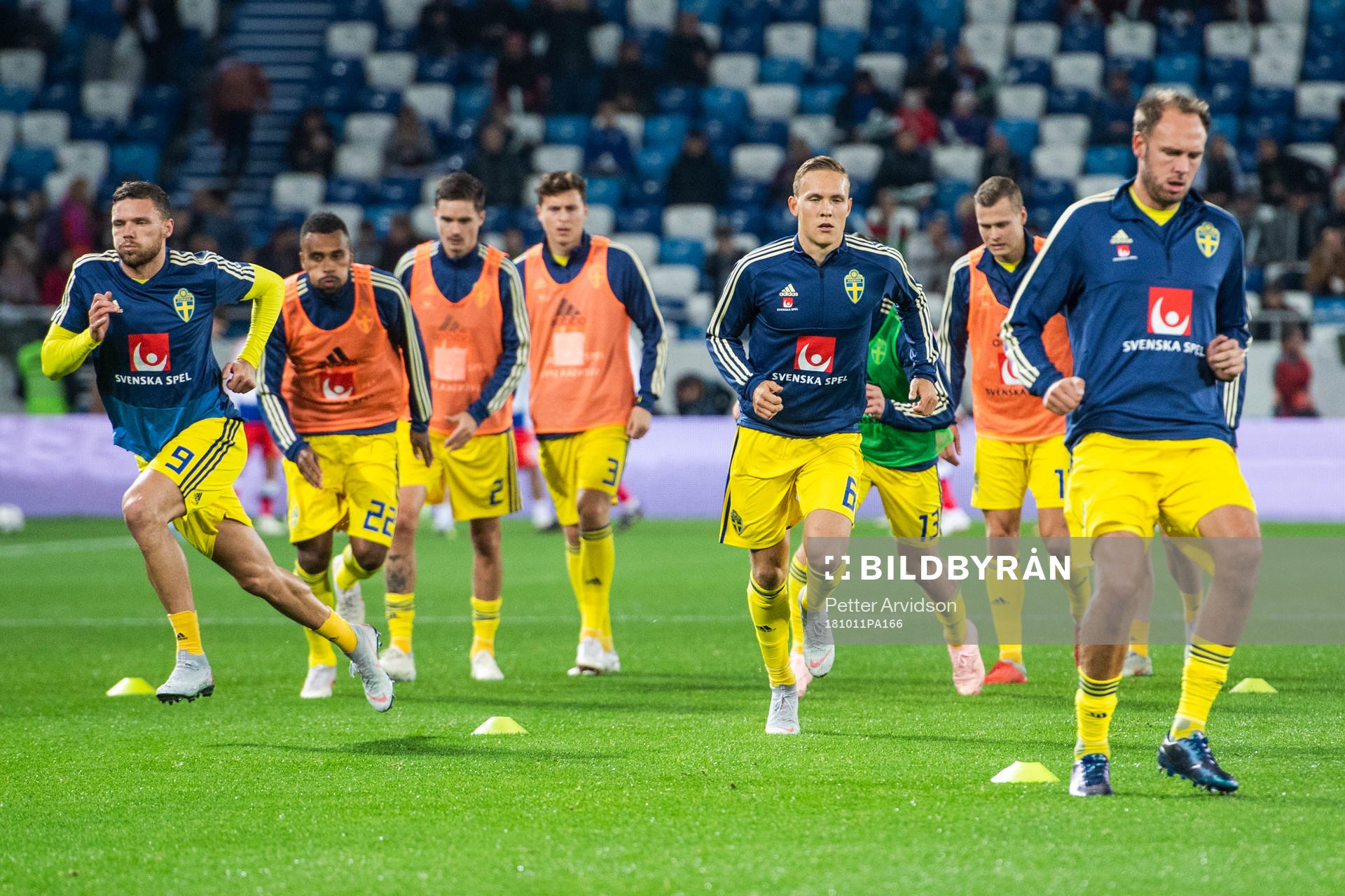 Marcus Berg, Ludwig Augustinsson and Andreas Granqvist of