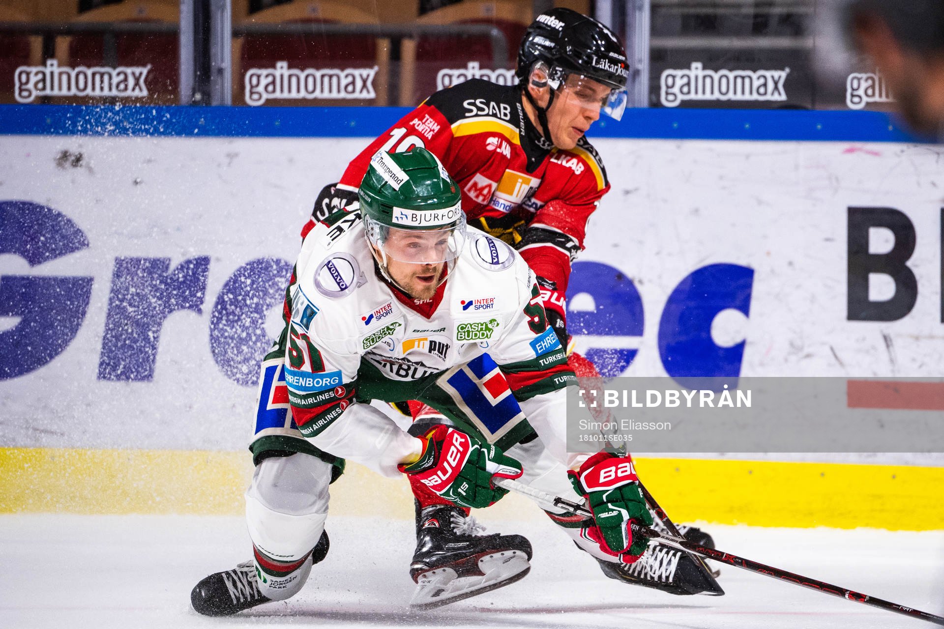 Frölundas Mats Rosseli Olsen och Luleås Joonas Jalvanti