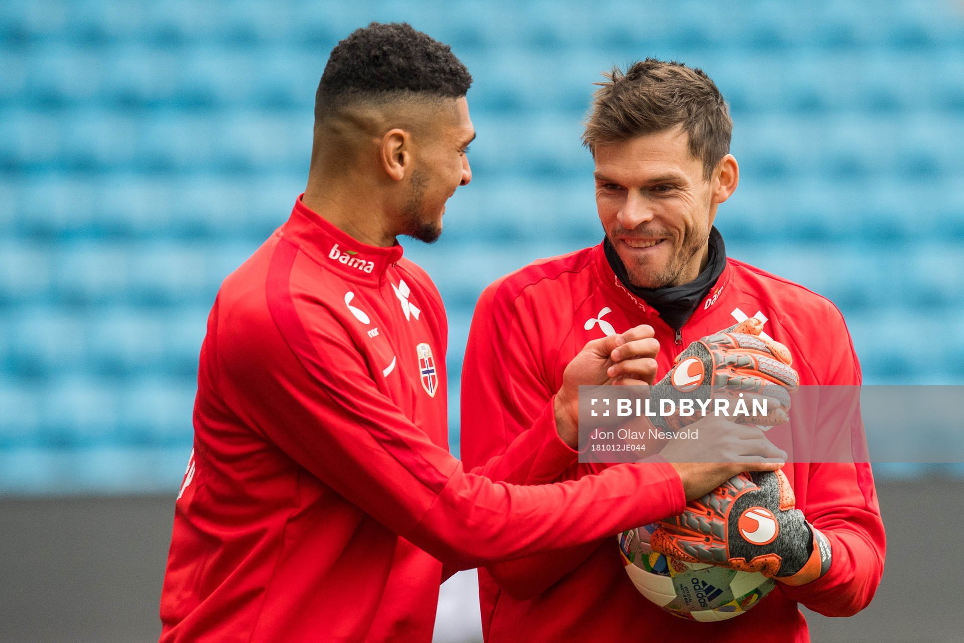 Bjørn Maars Johnsen and goalkeeper Rune Almenning Jarstein