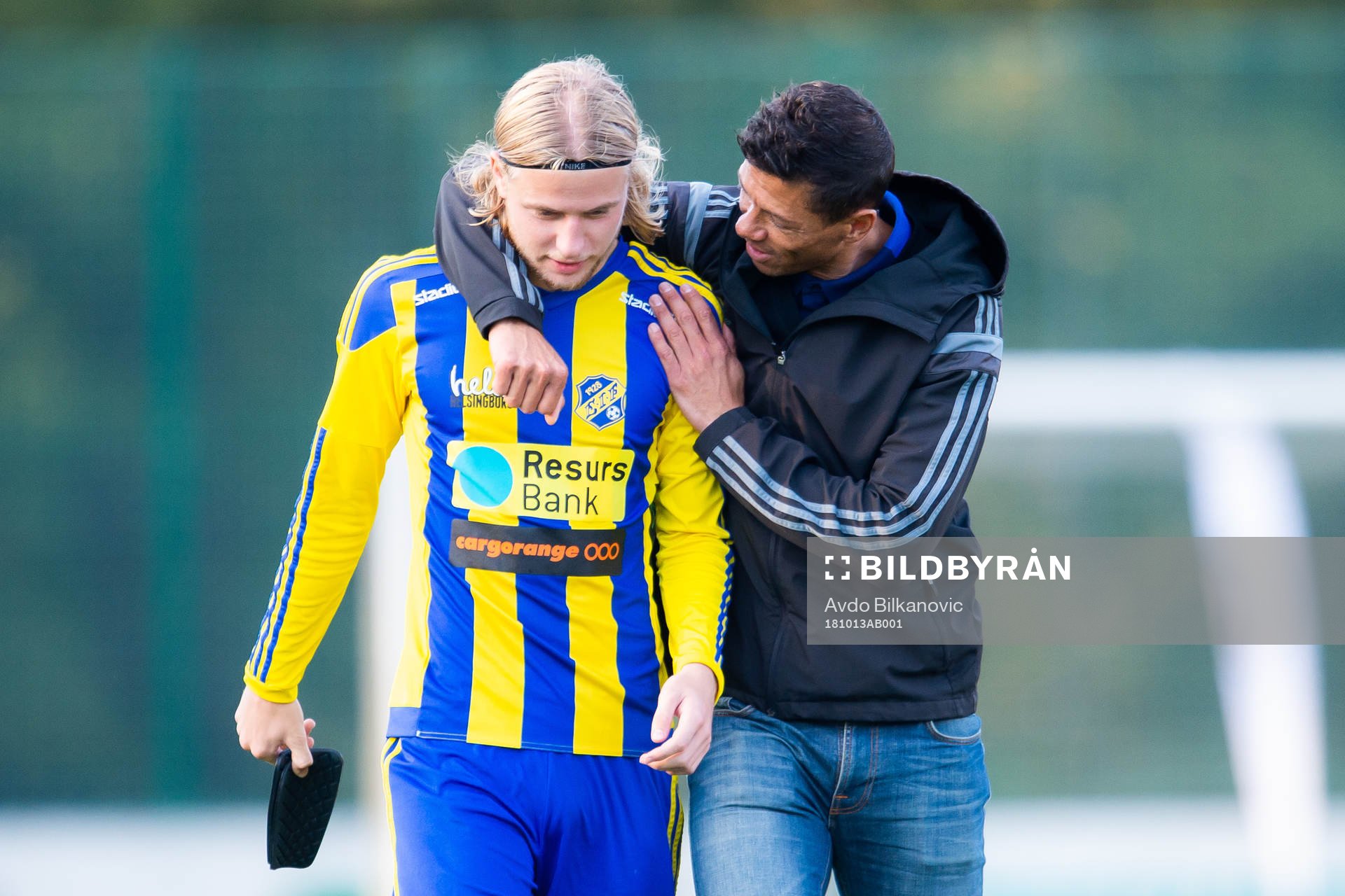 Eskilsminnes Oliver Åkerman och tränare Martin Pringle