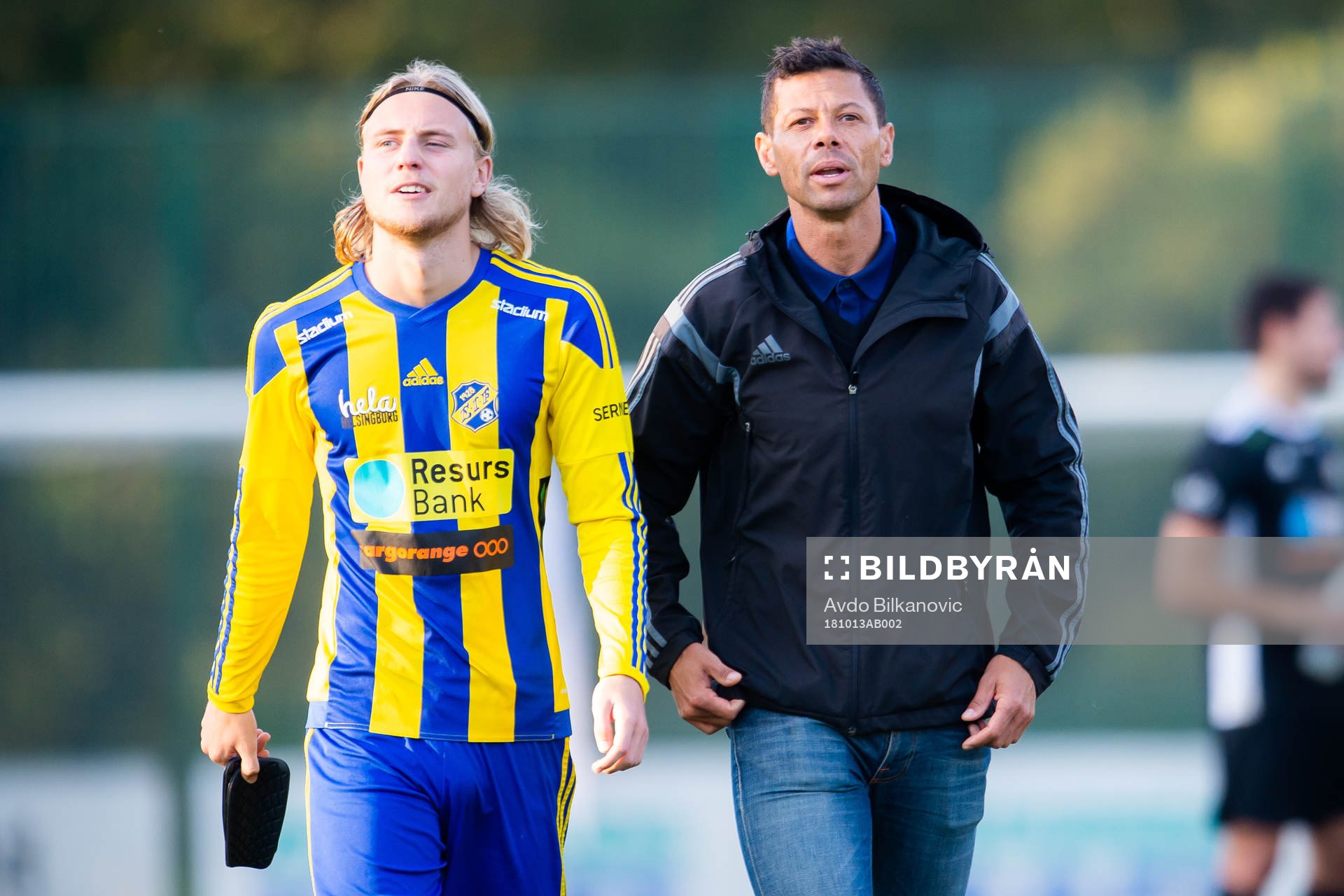 Eskilsminnes Oliver Åkerman och tränare Martin Pringle