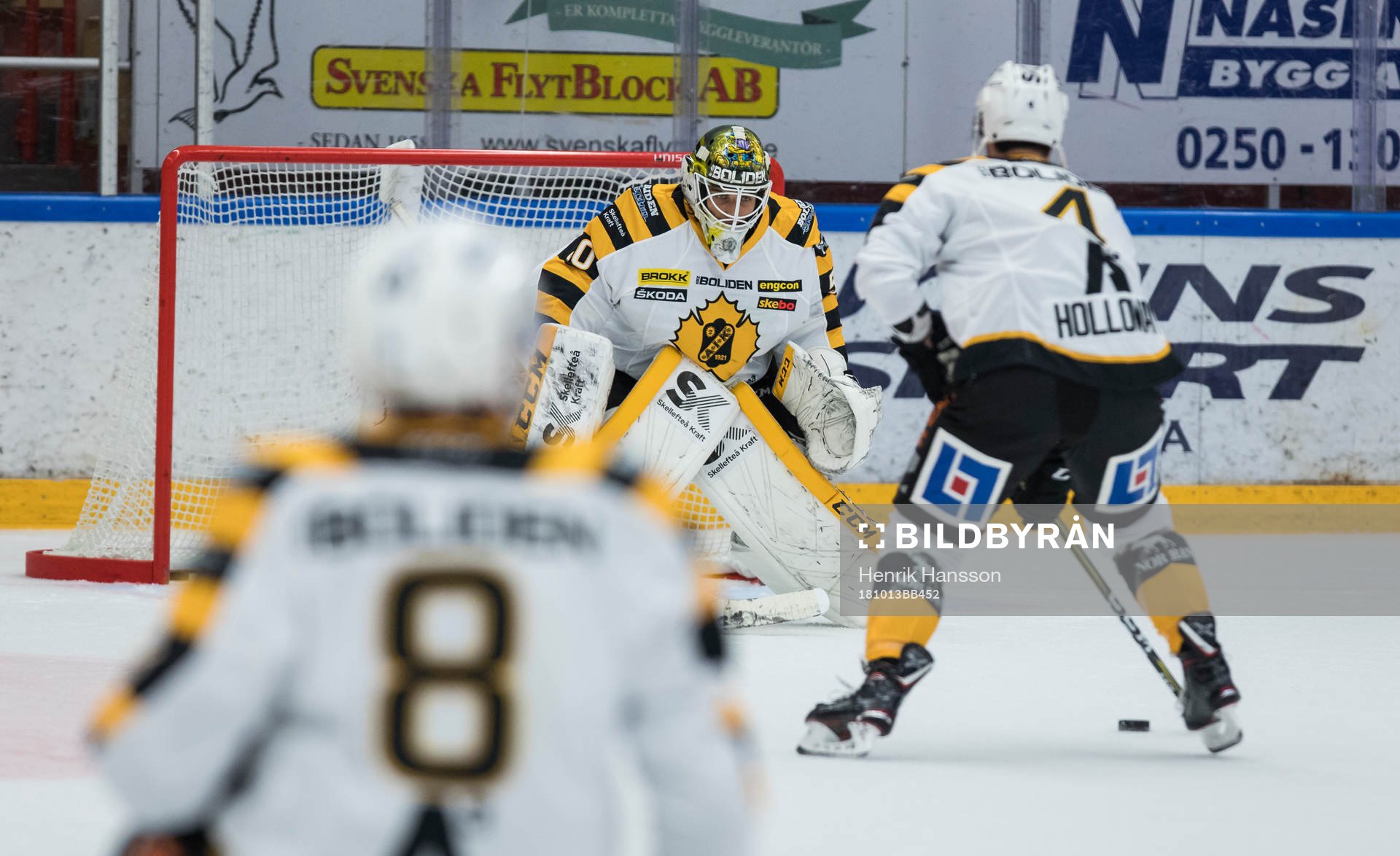 Skellefteås målvakt Gustav Lindvall och Bud Holloway