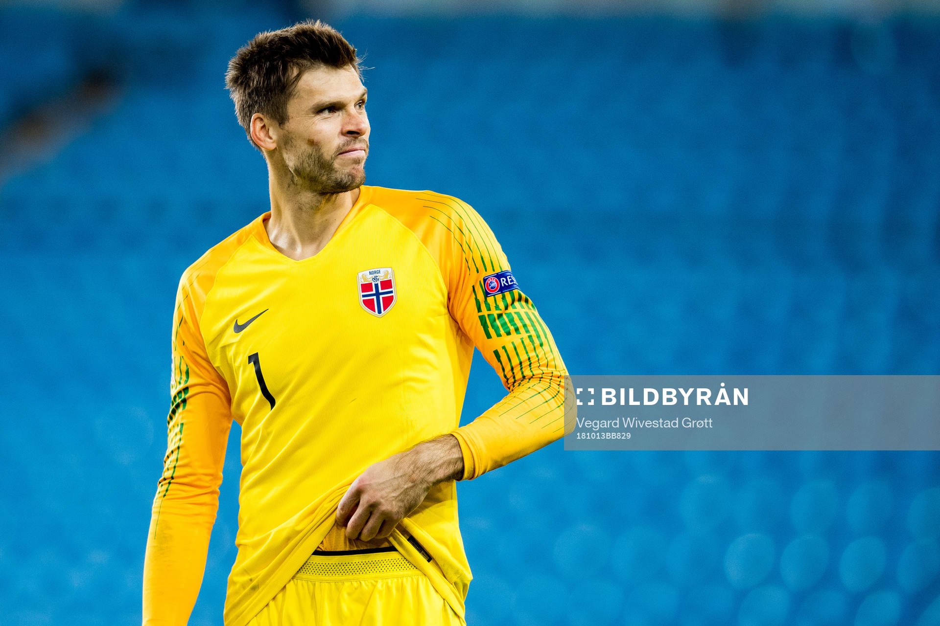 Goalkeeper Rune Almenning Jarstein of Norway