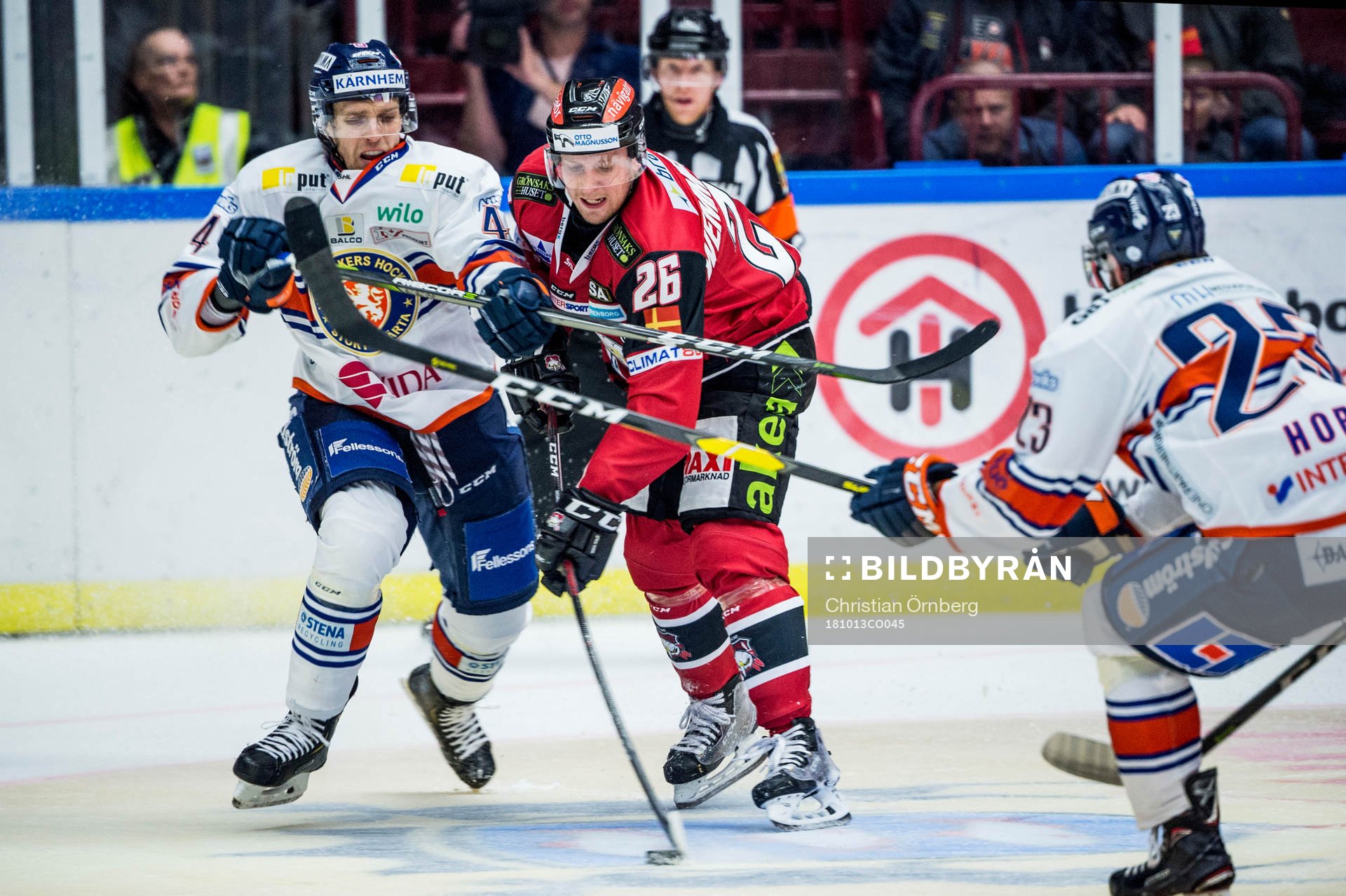 Malmö Redhawks Axel Wemmenborn mot Växjös Peter