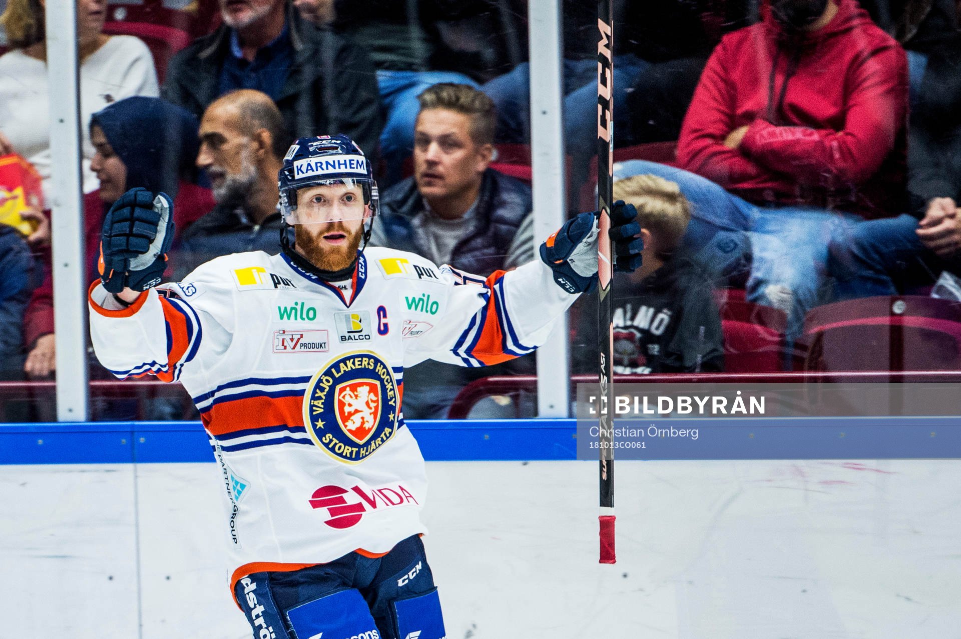 Växjös Liam Reddox jublar