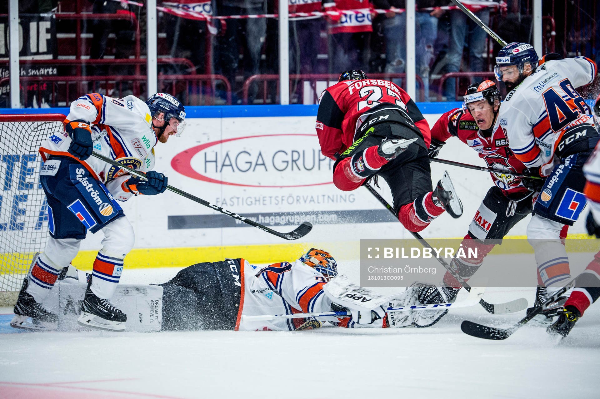 Malmö Redhawks Christoffer Forsberg och Emil Sylvegård
