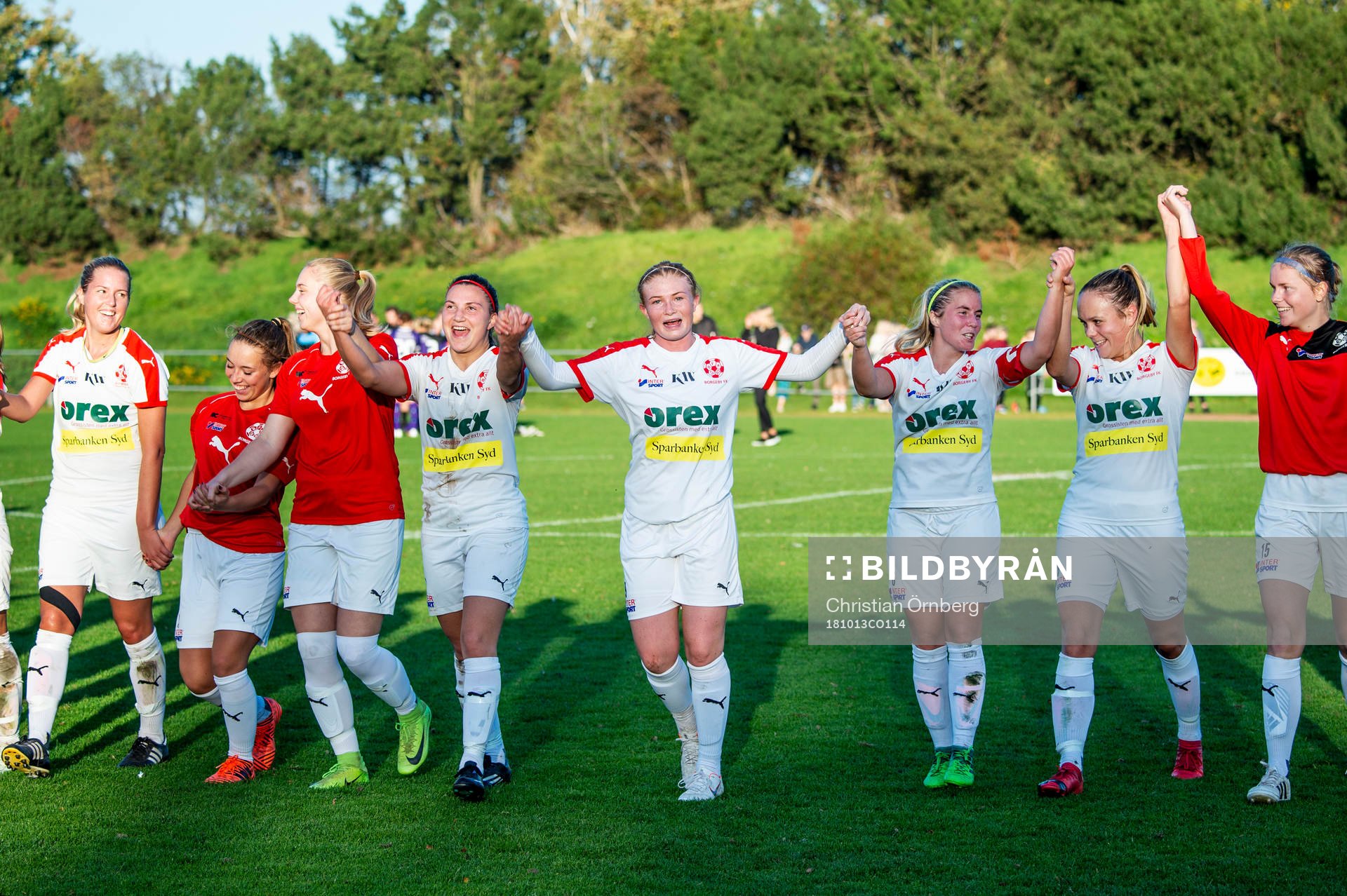 Borgebys spelare jublar