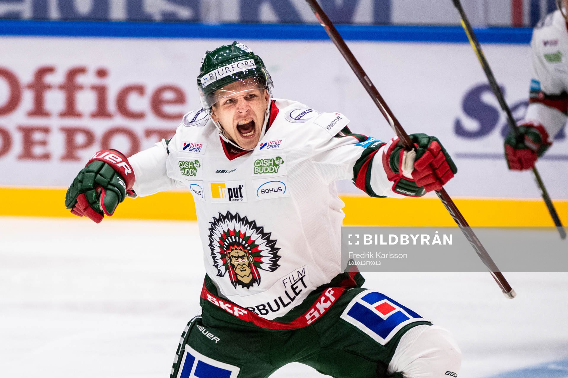 Frölundas Max Friberg jublar