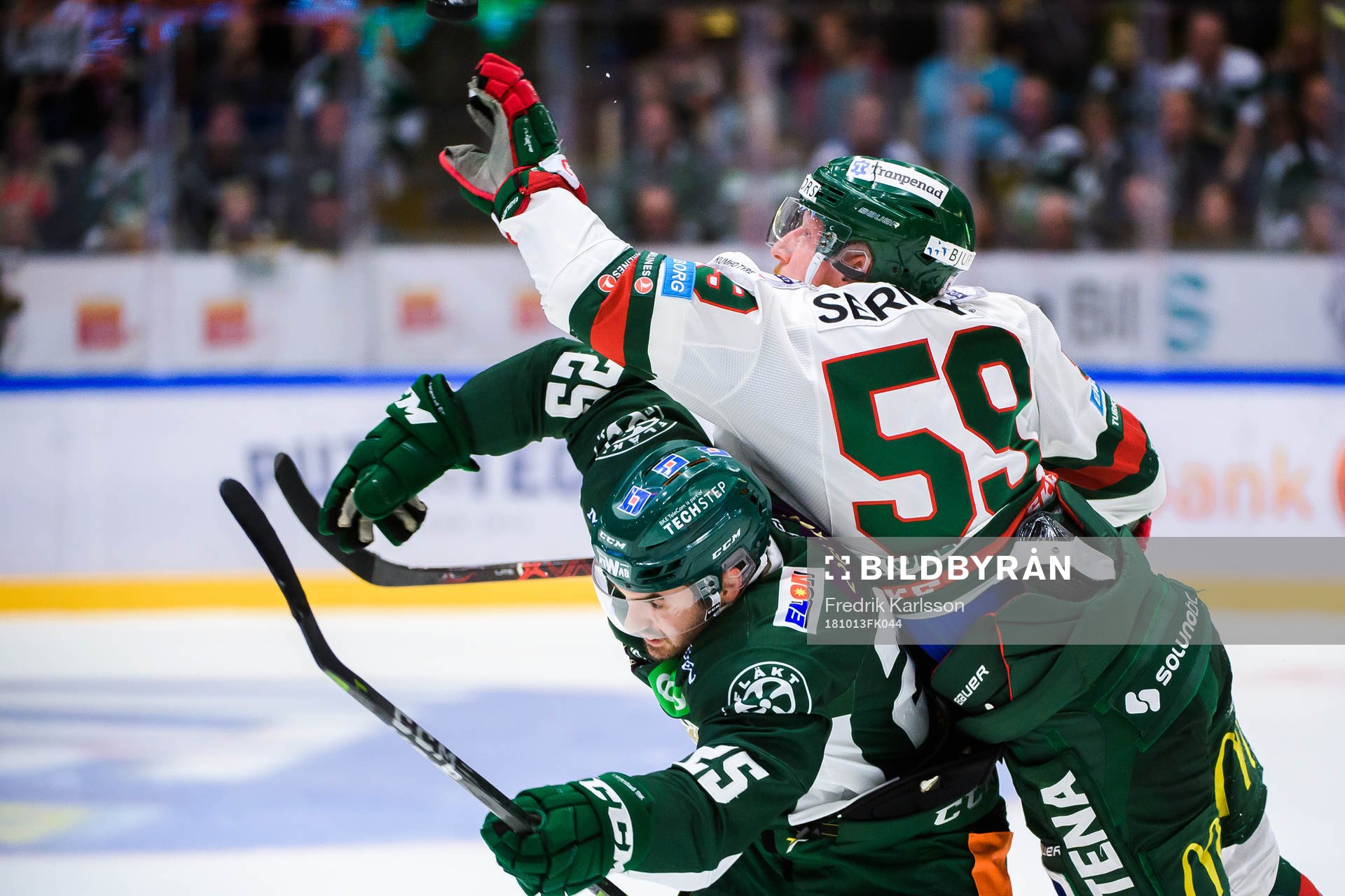 Färjestads Martin Johansson och Frölundas Simon