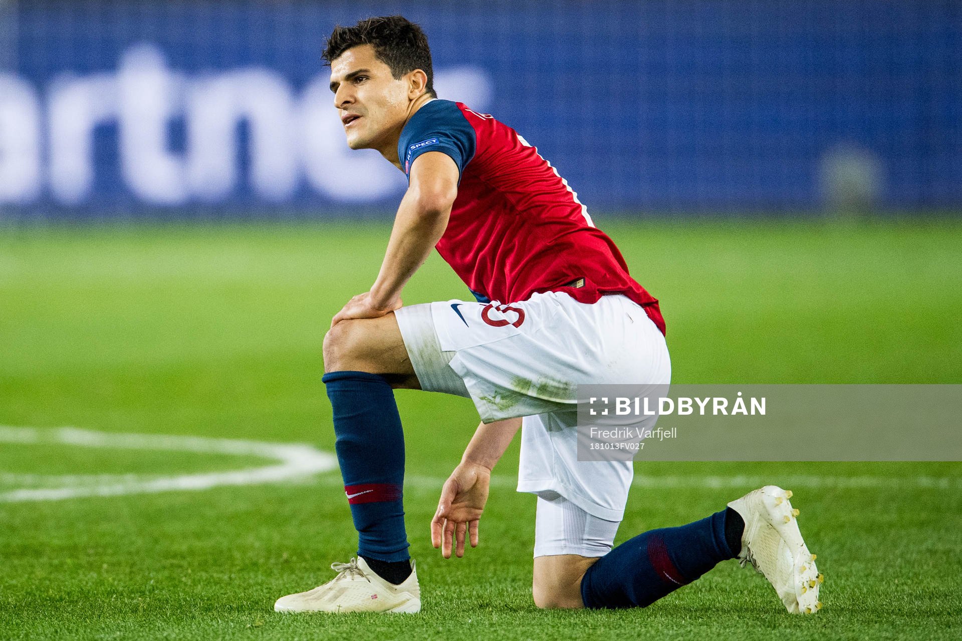 Tarik Elyounoussi of Norway looks dejected