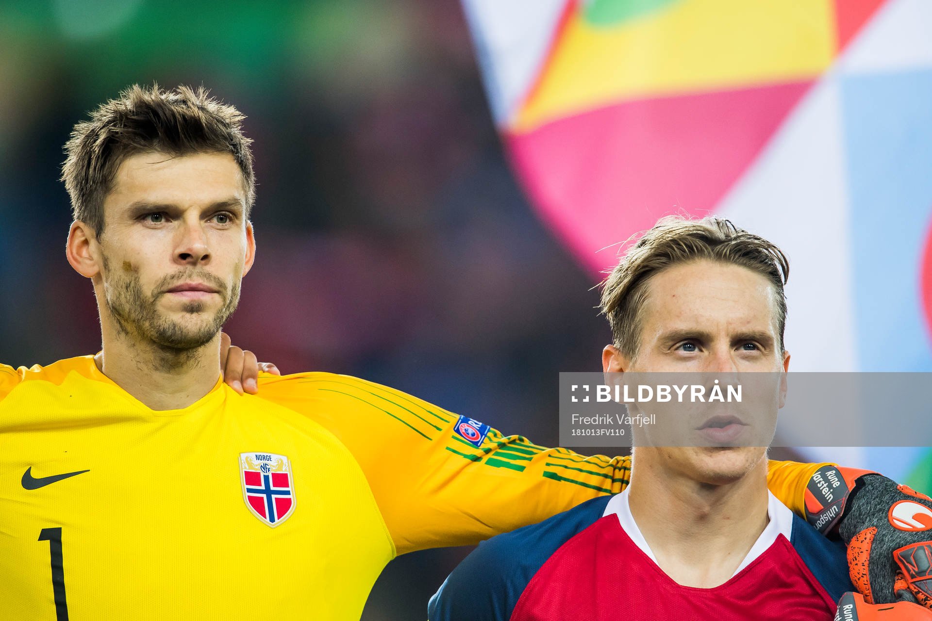 Goalkeeper Rune Almenning Jarstein and Stefan Johansen of